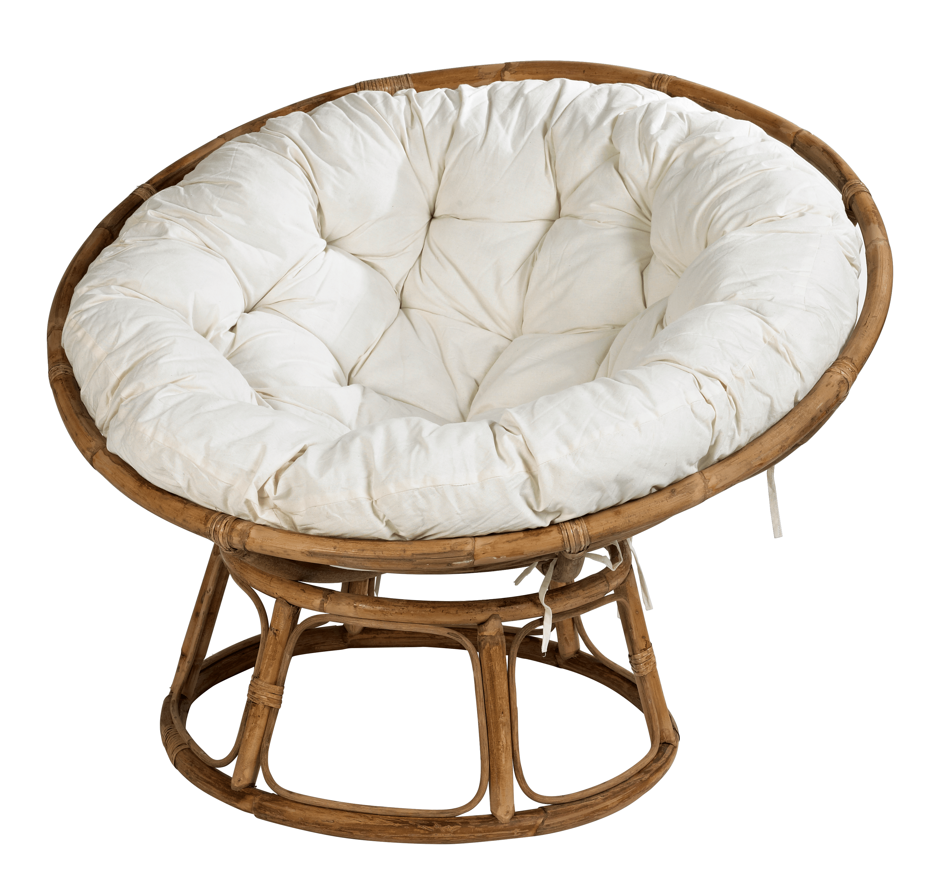 PAPASAN Lounge stoel naturel, gebroken witH 85 x B 102 x D 110 cm - Ø 113 cm