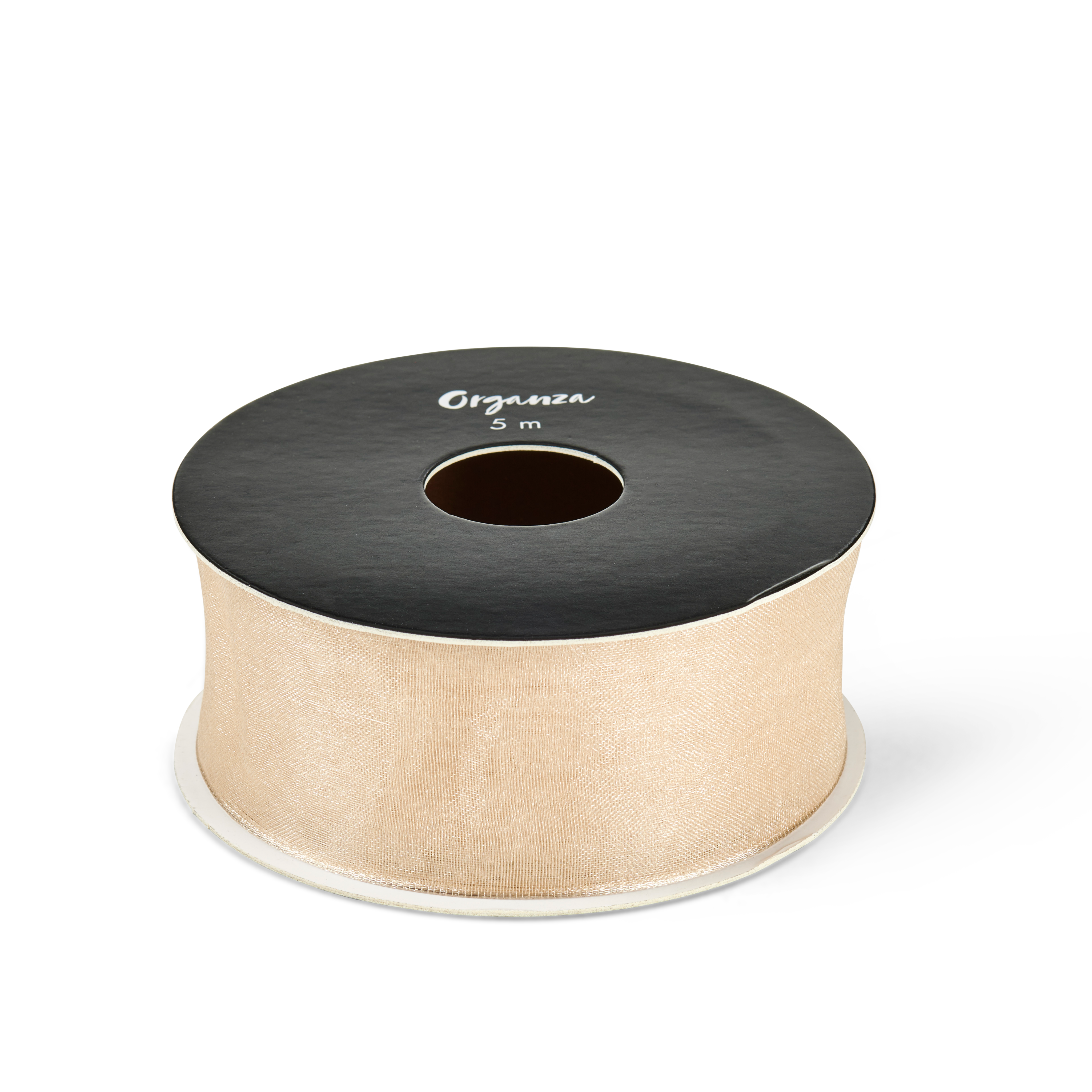 ORGANZA Lint met draad beigeB 4 x L 500 cm