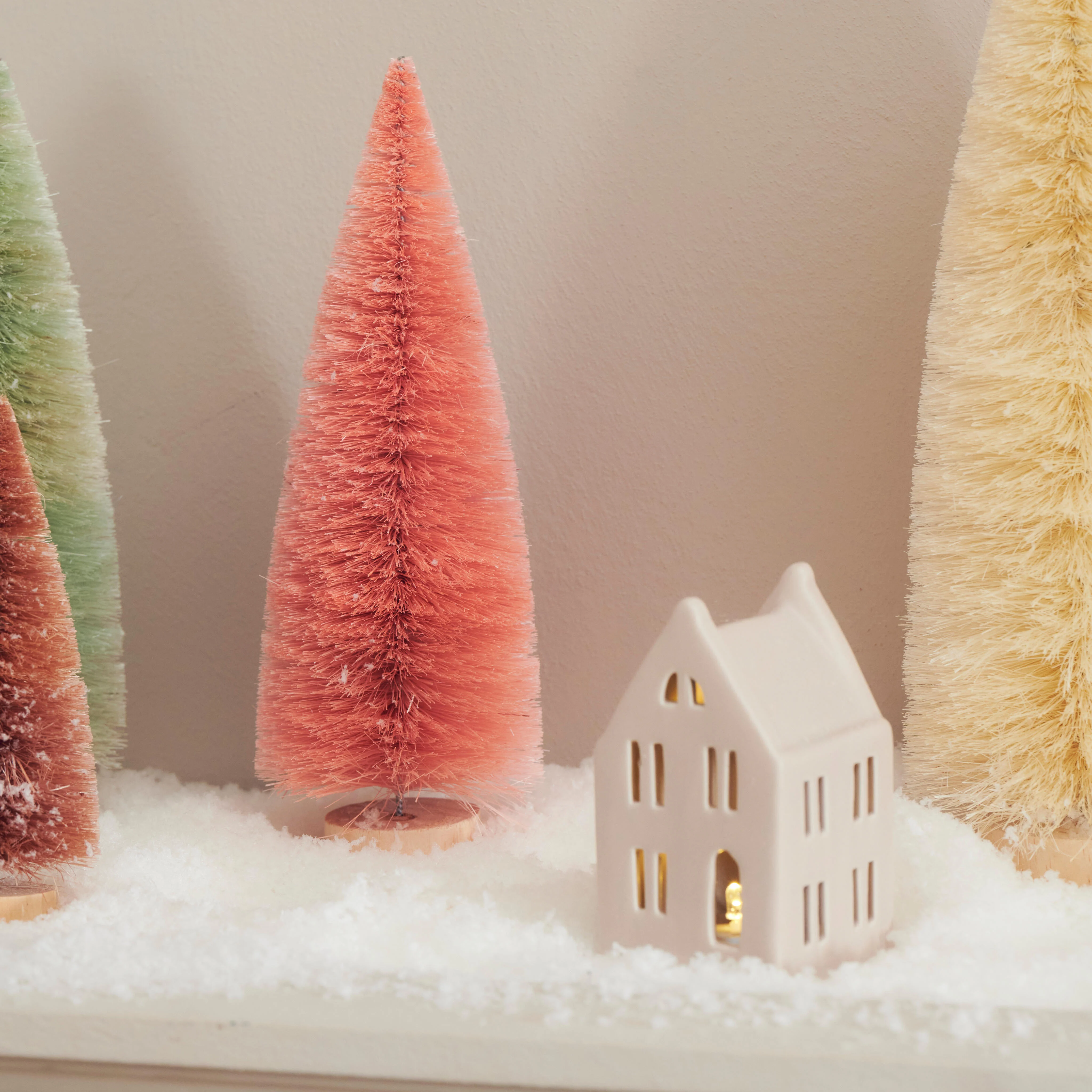 FLUFF Decoboom oranjeH 23 cm - Ø 8,5 cm - CASA