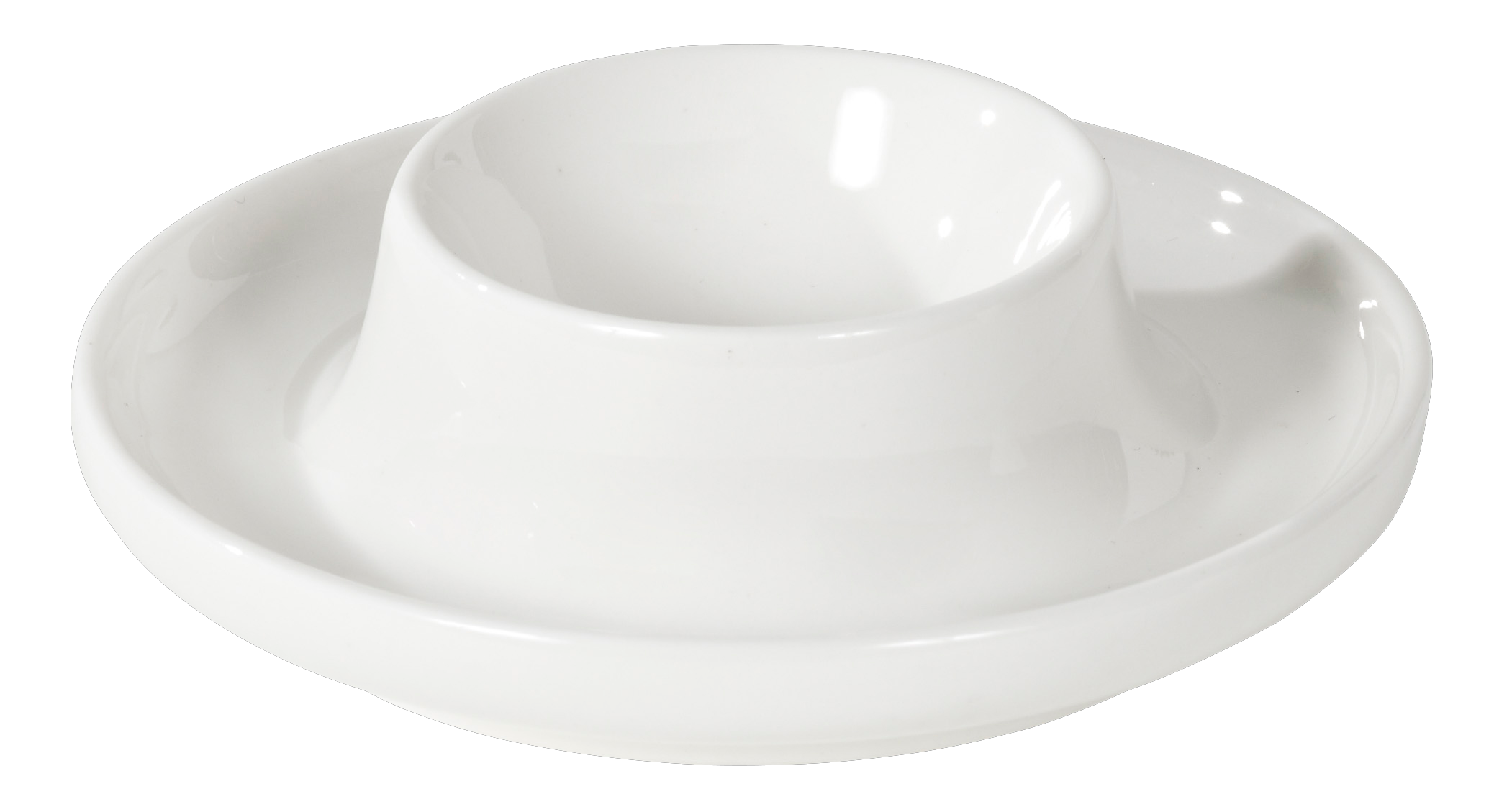 MOON Eierdop wit - set van 4 H 2,5 x B 6,8 cm - Ø 4,5 cm