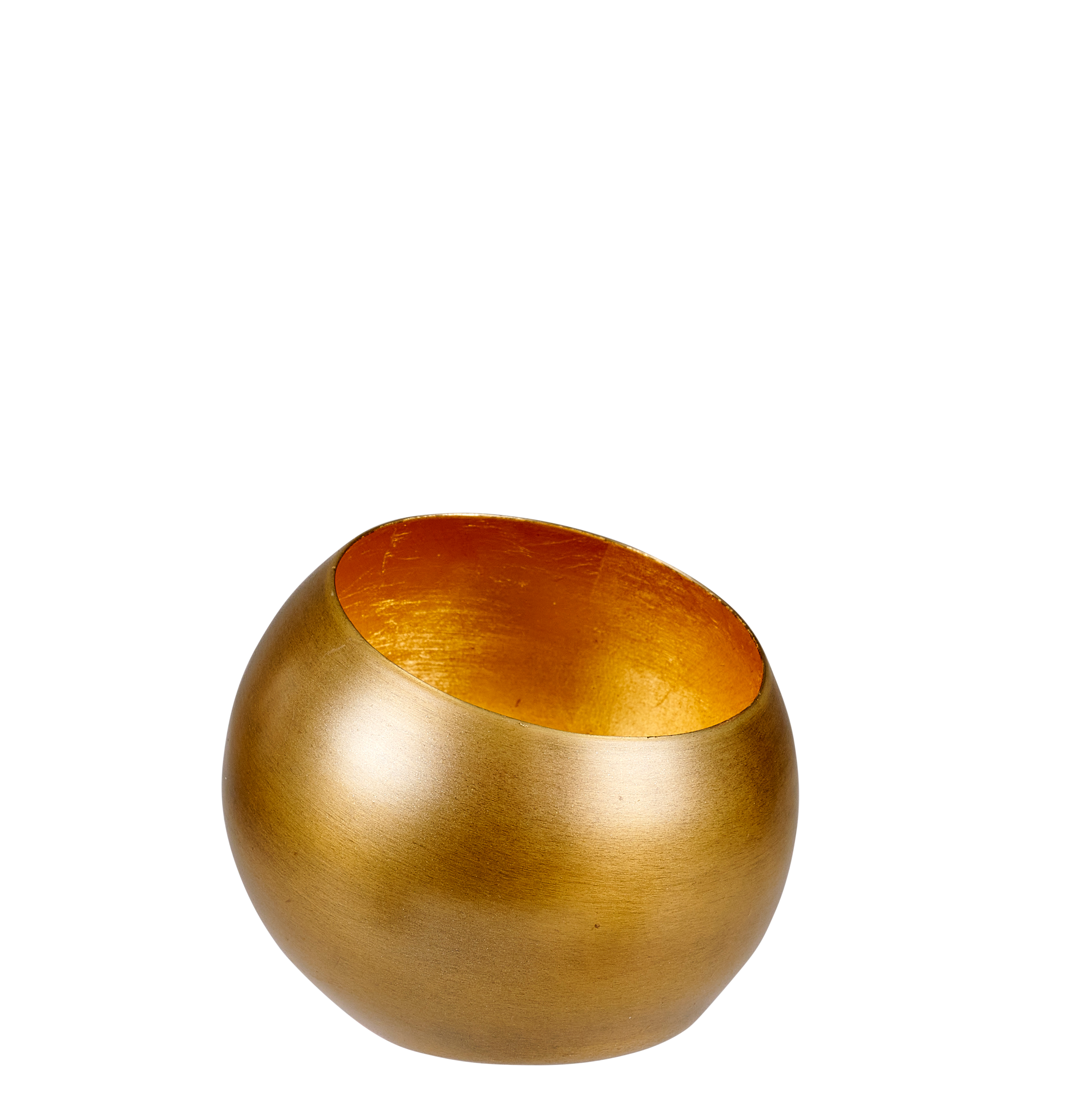 GIMINI Theelichthouder koperH 6,5 cm - Ø 8 cm