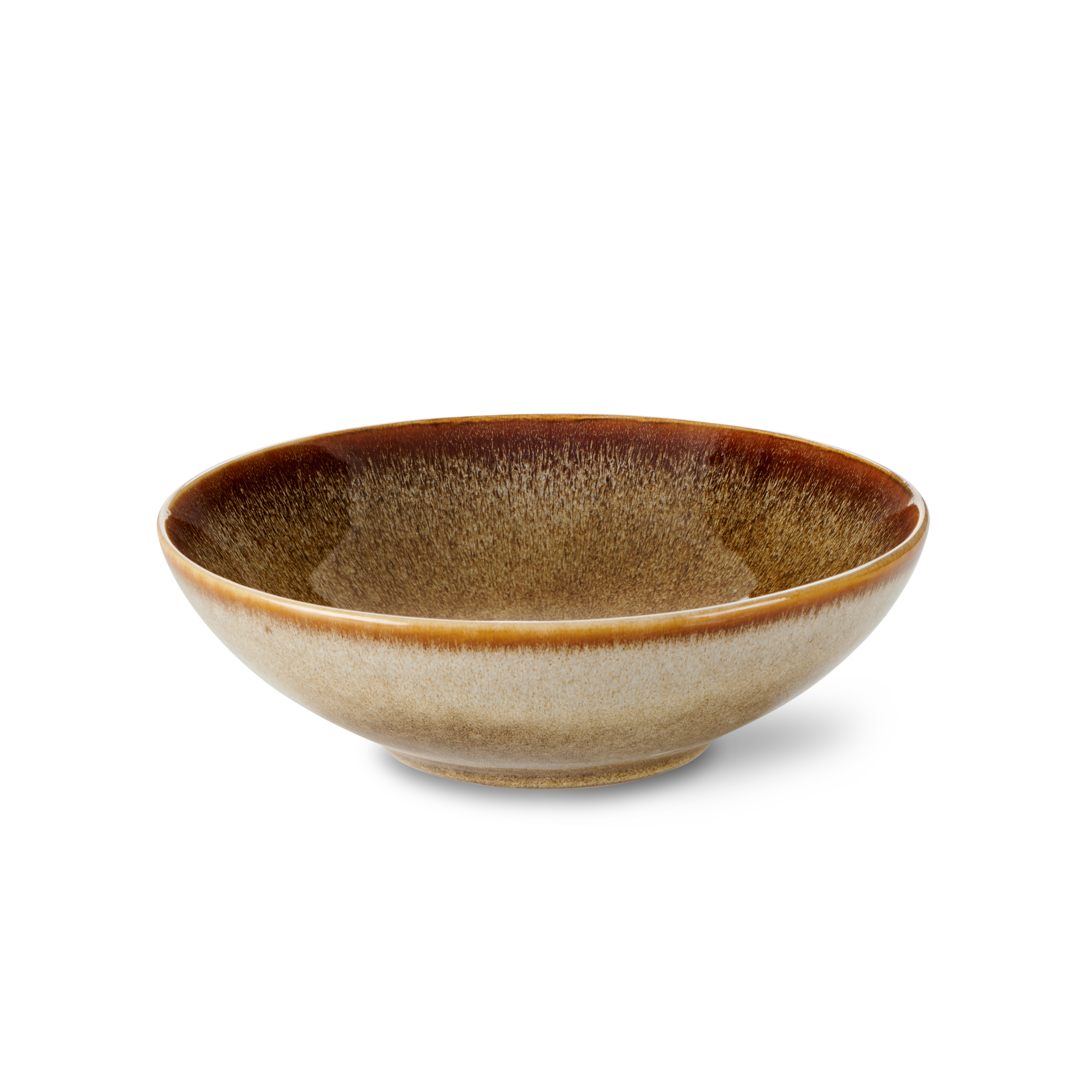 COZY BROWN Diep bord bruin - set van 4 H 6,5 cm - Ø 20 cm