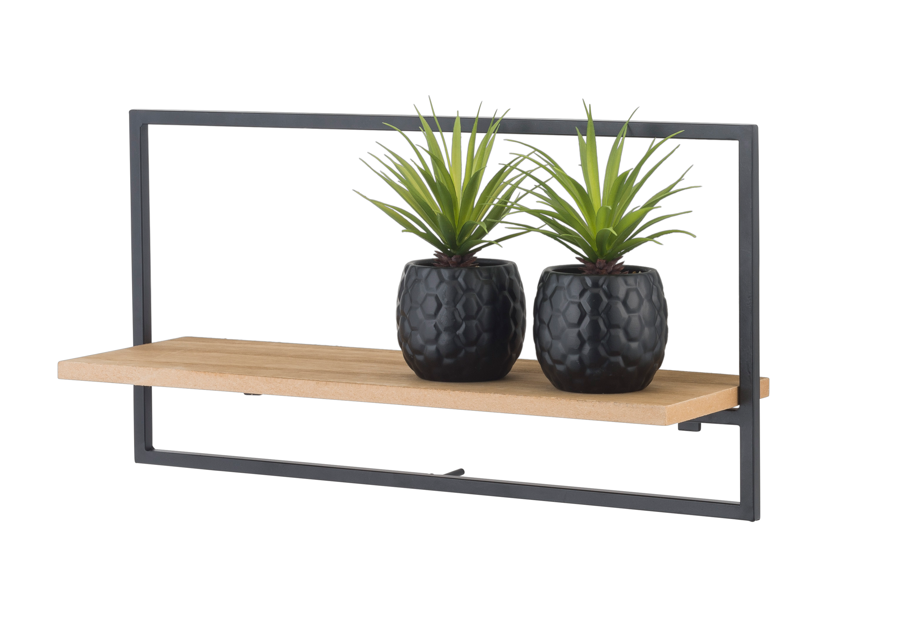 MIX&MATCH Hangrek zwart, naturelH 25 x B 48 x D 15 cm