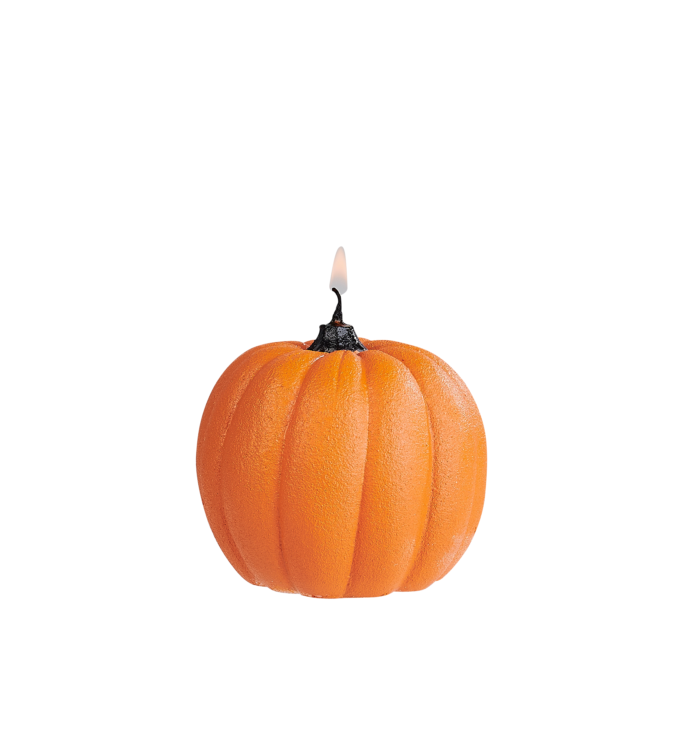 PUMPKIN Kaars zwart, oranjeH 6,5 cm - Ø 7 cm