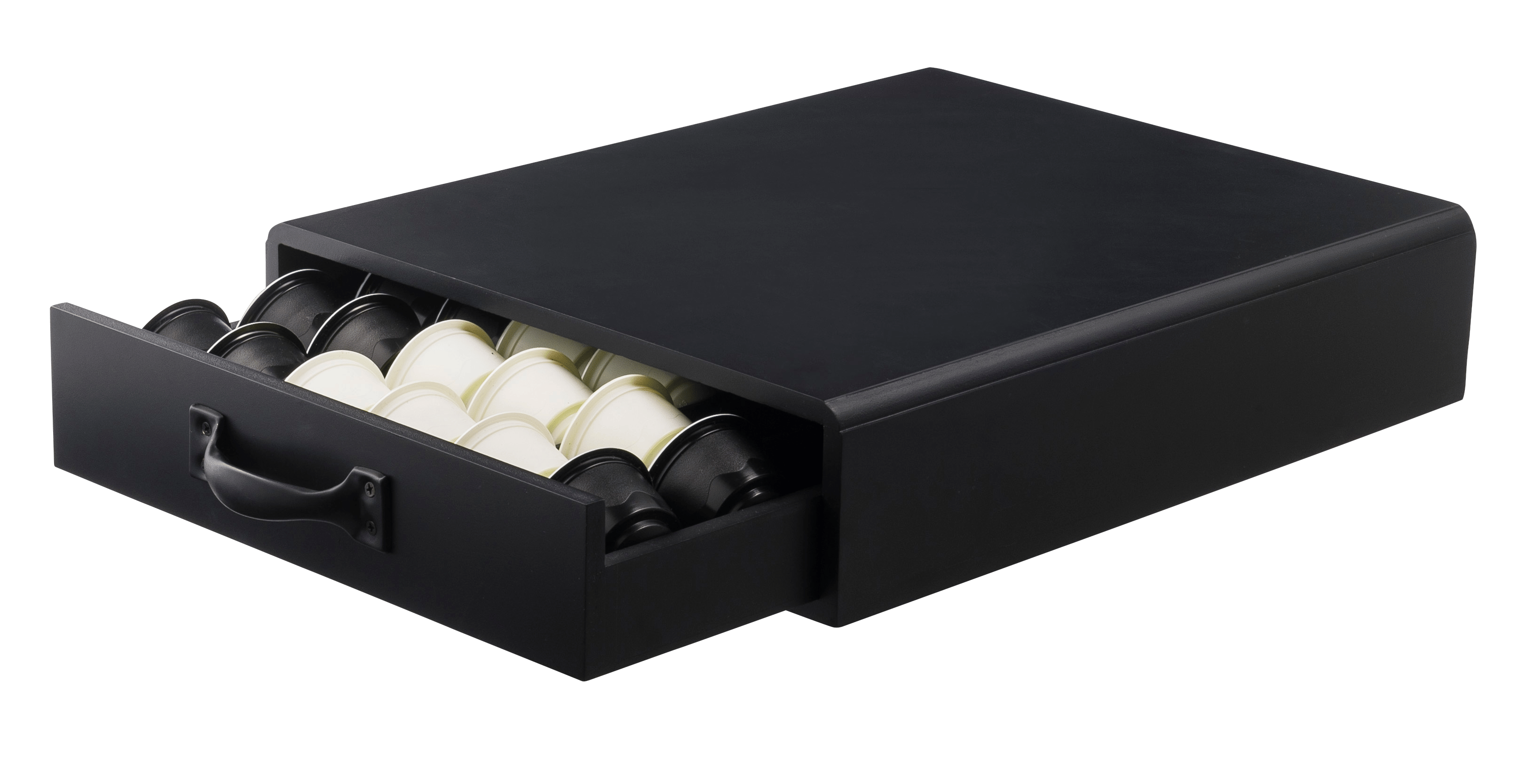 CAFE Ladebox voor koffiecaps zwartH 7,5 x B 28 x D 34,5 cm - CASA