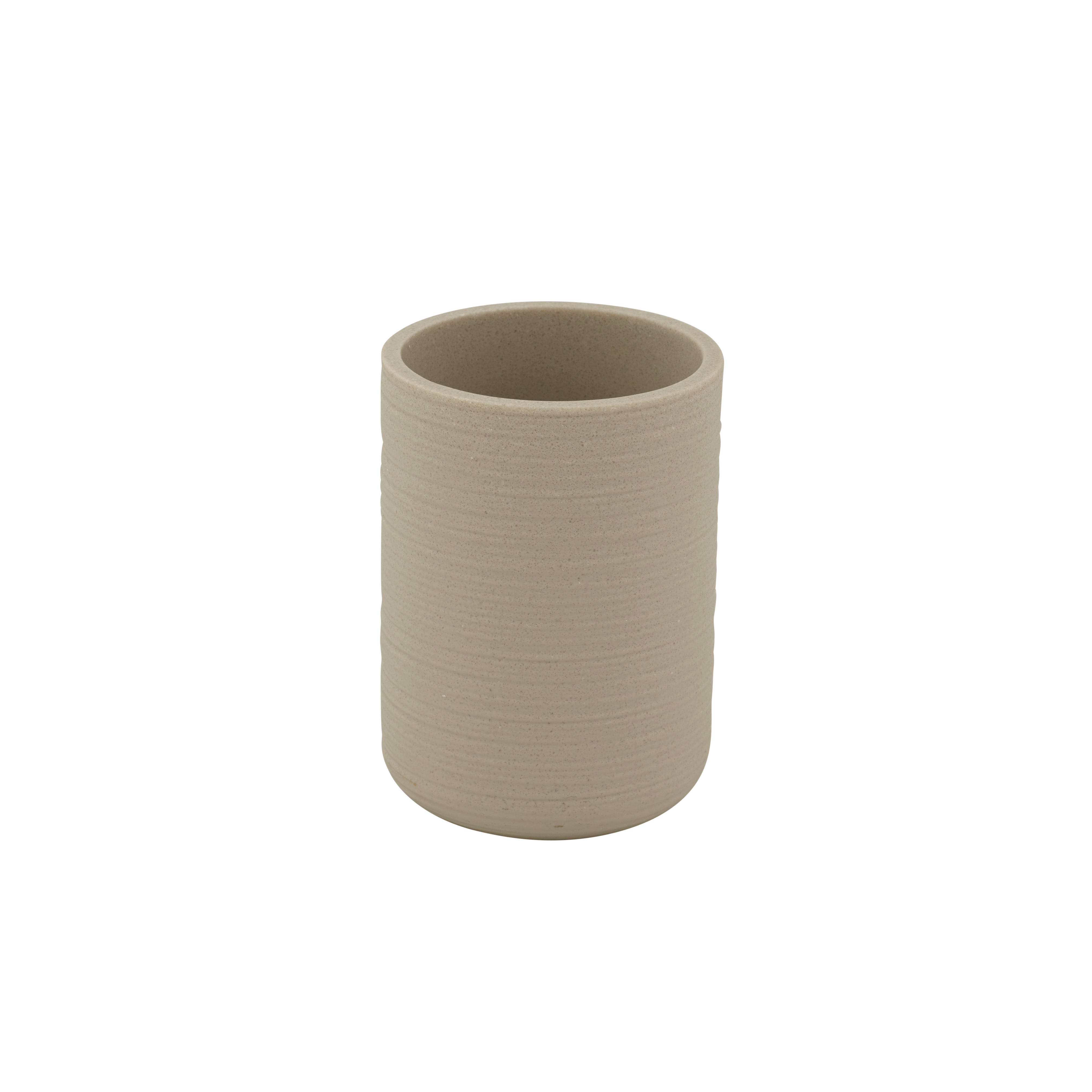 YUKI Tandenborstelhouder beigeH 10,5 cm - Ø 7,5 cm