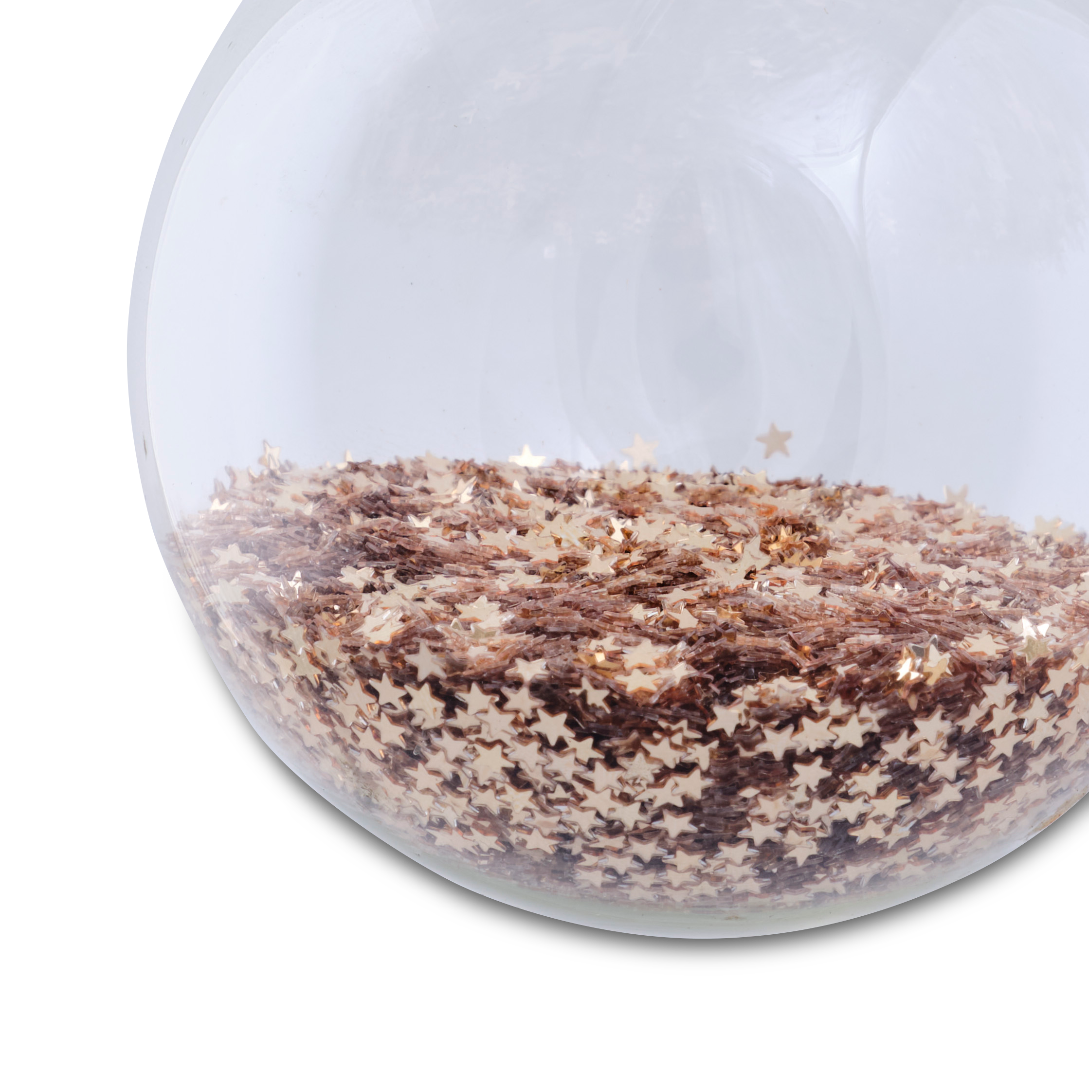 GLANCY Kerstbal goud, transparantØ 8 cm