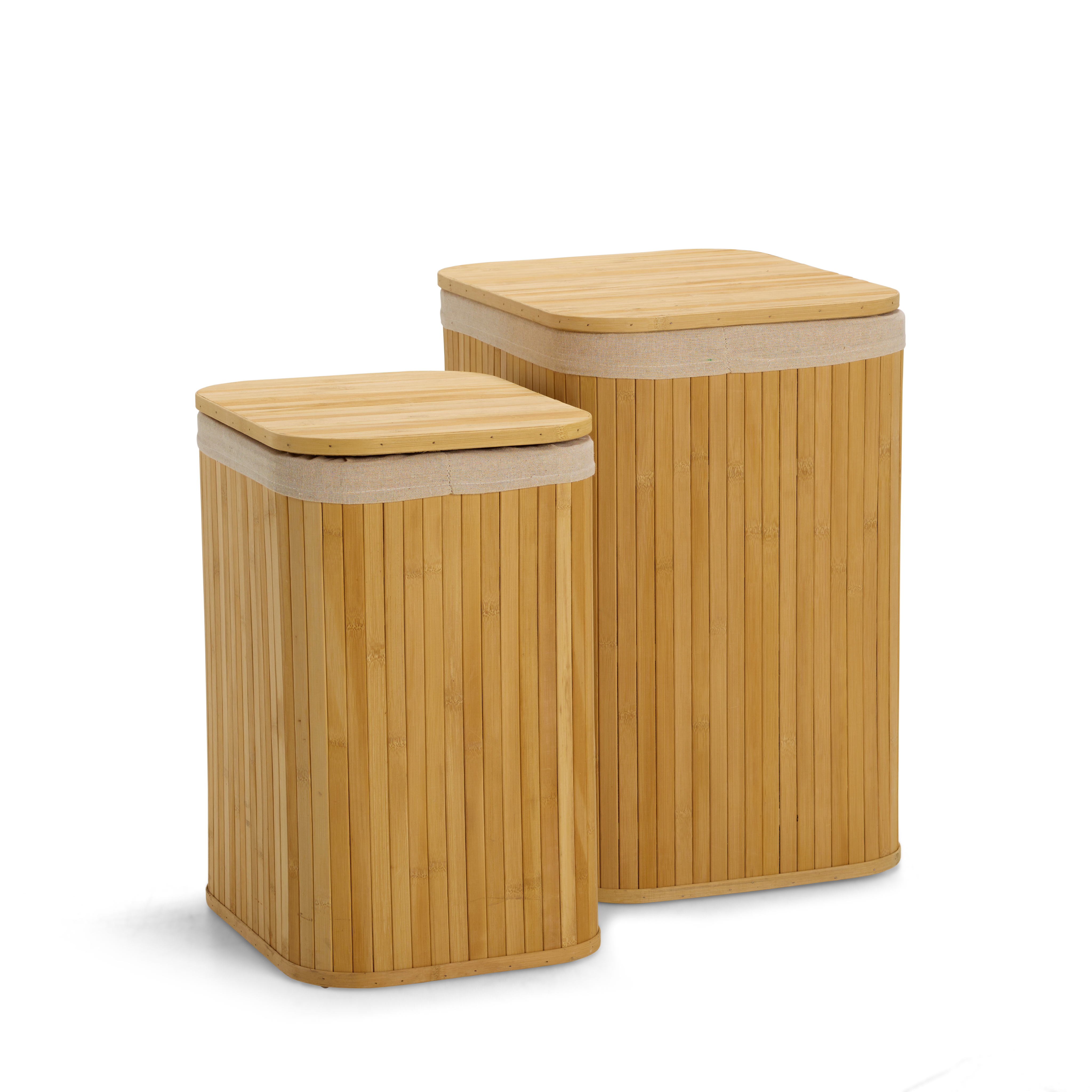 BAMBUZA Linnenmand naturelH 54 x B 43,5 x D 34,5 cm - CASA