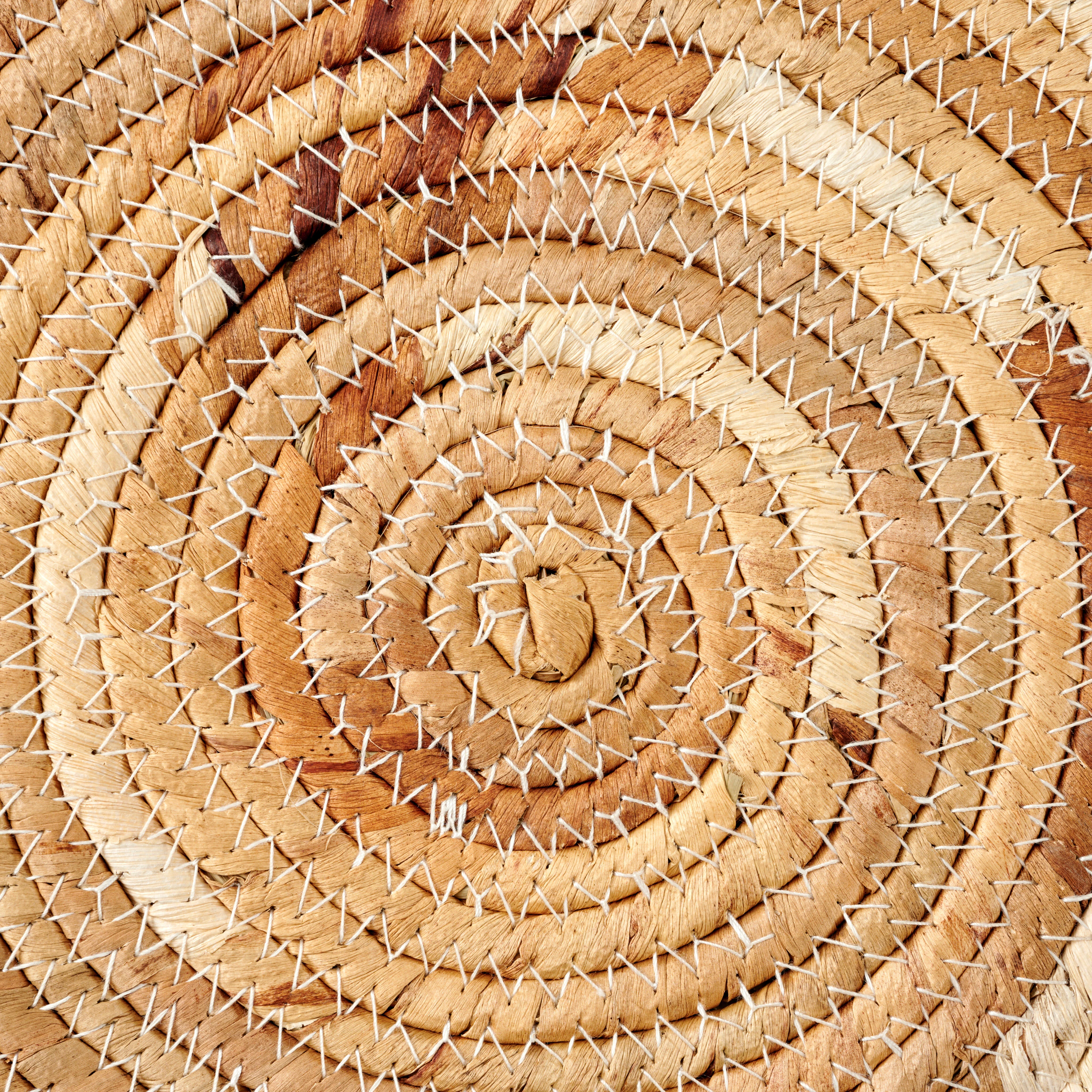 AKIRA Placemat wit, naturelØ 37 cm