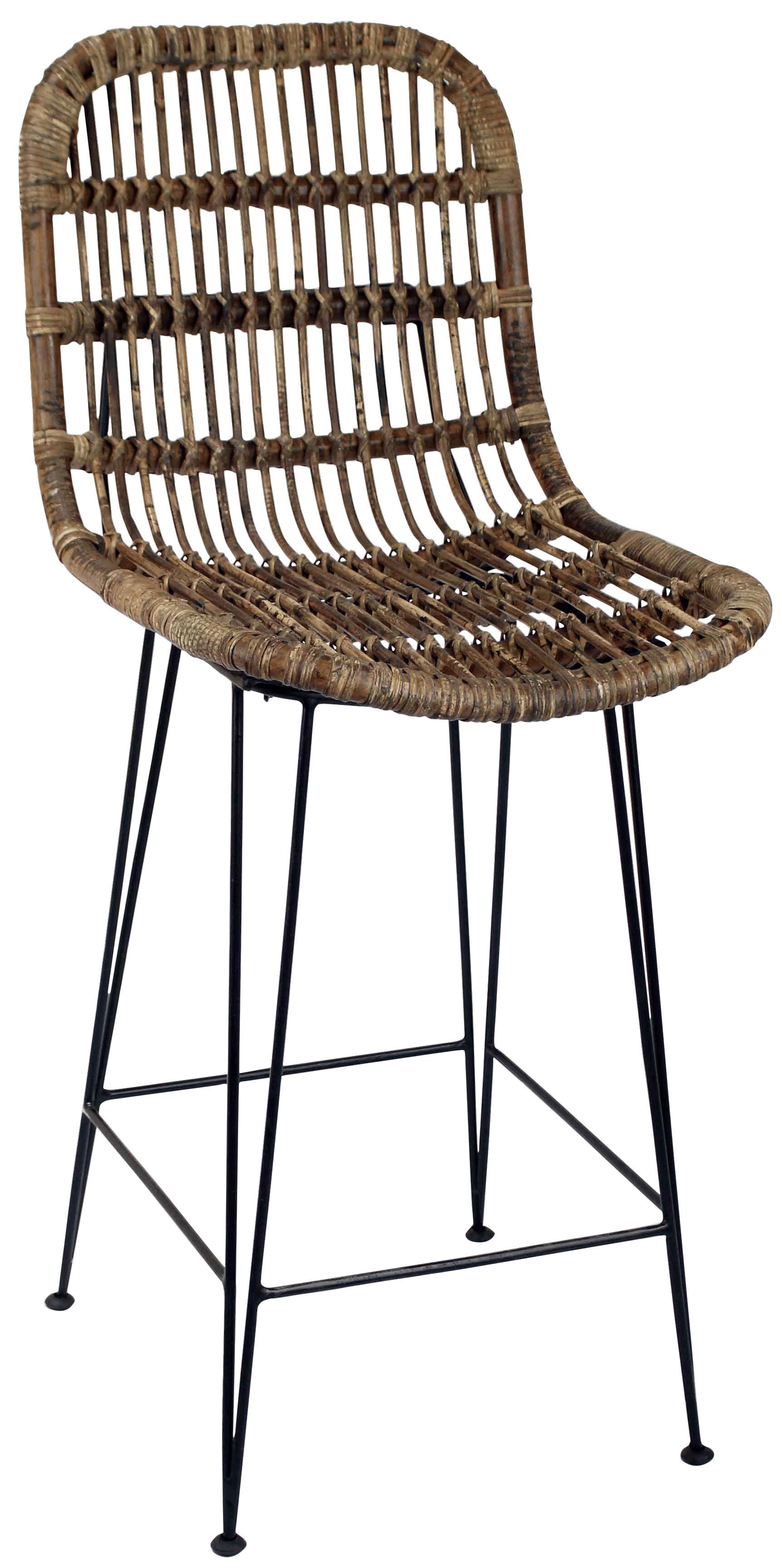 SUMATRA Barstoel zwart, naturelH 106 x B 44 x D 58 cm