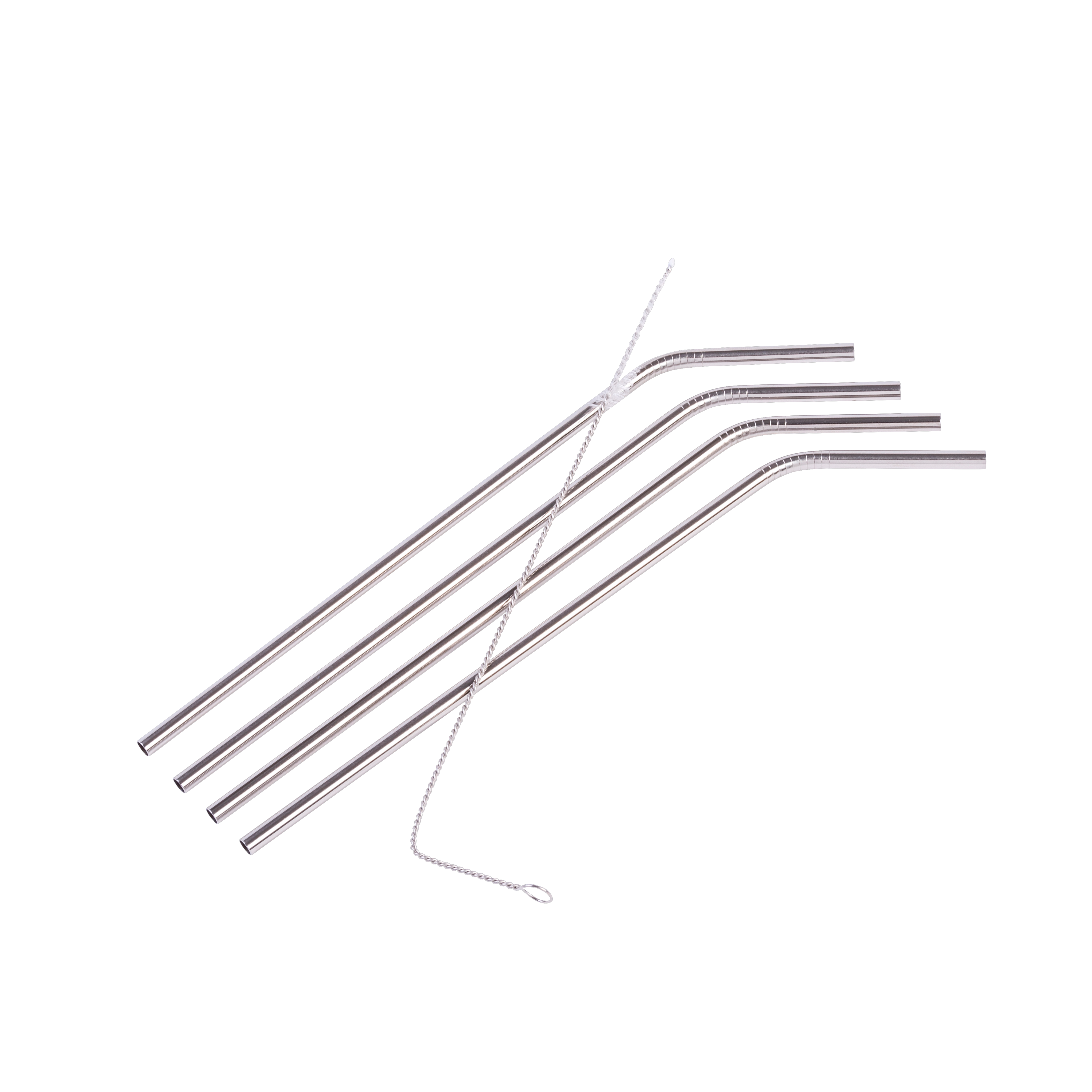 FANCY Rietjes met borstel zilverL 25 cm