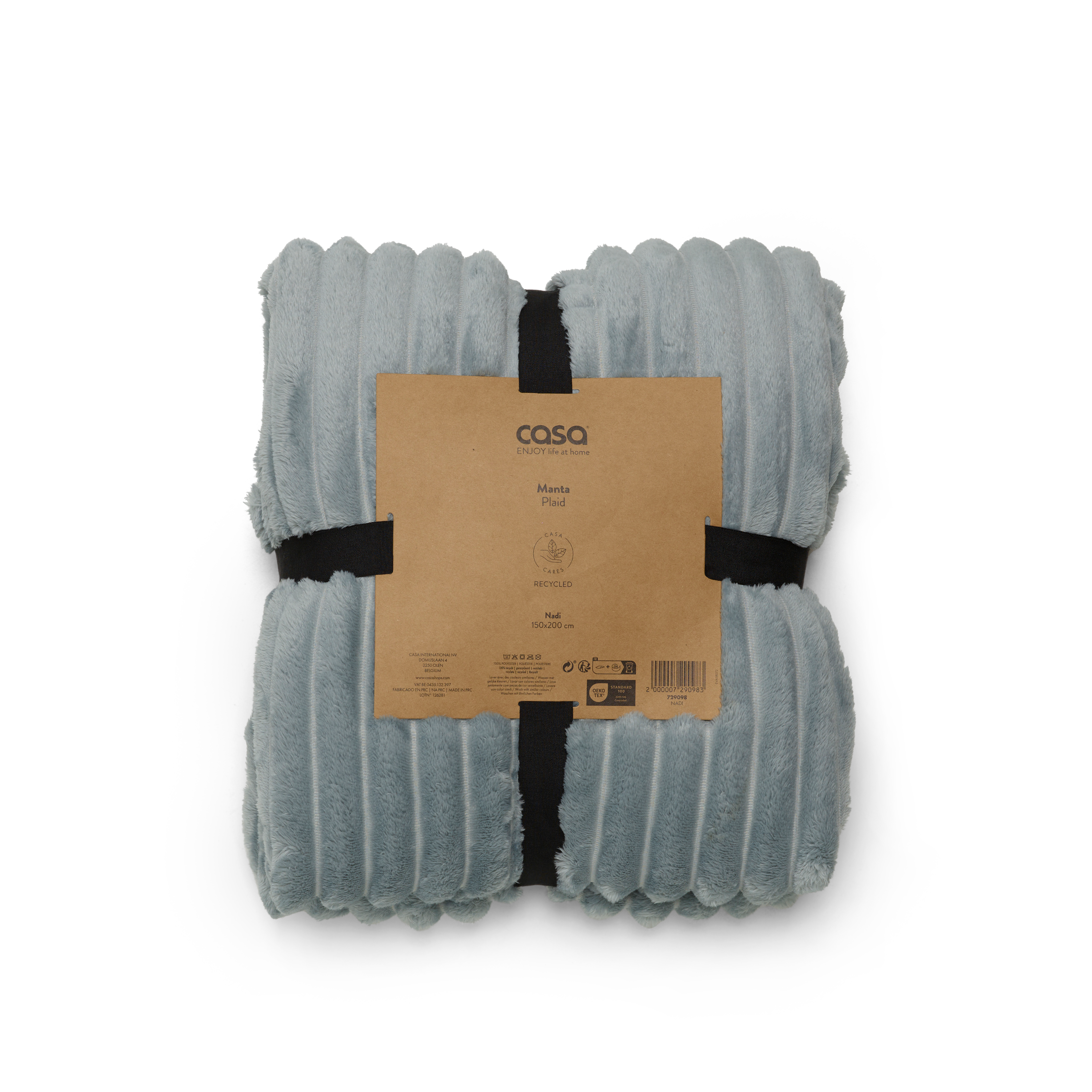 NADI Plaid blauwB 150 x L 200 cm