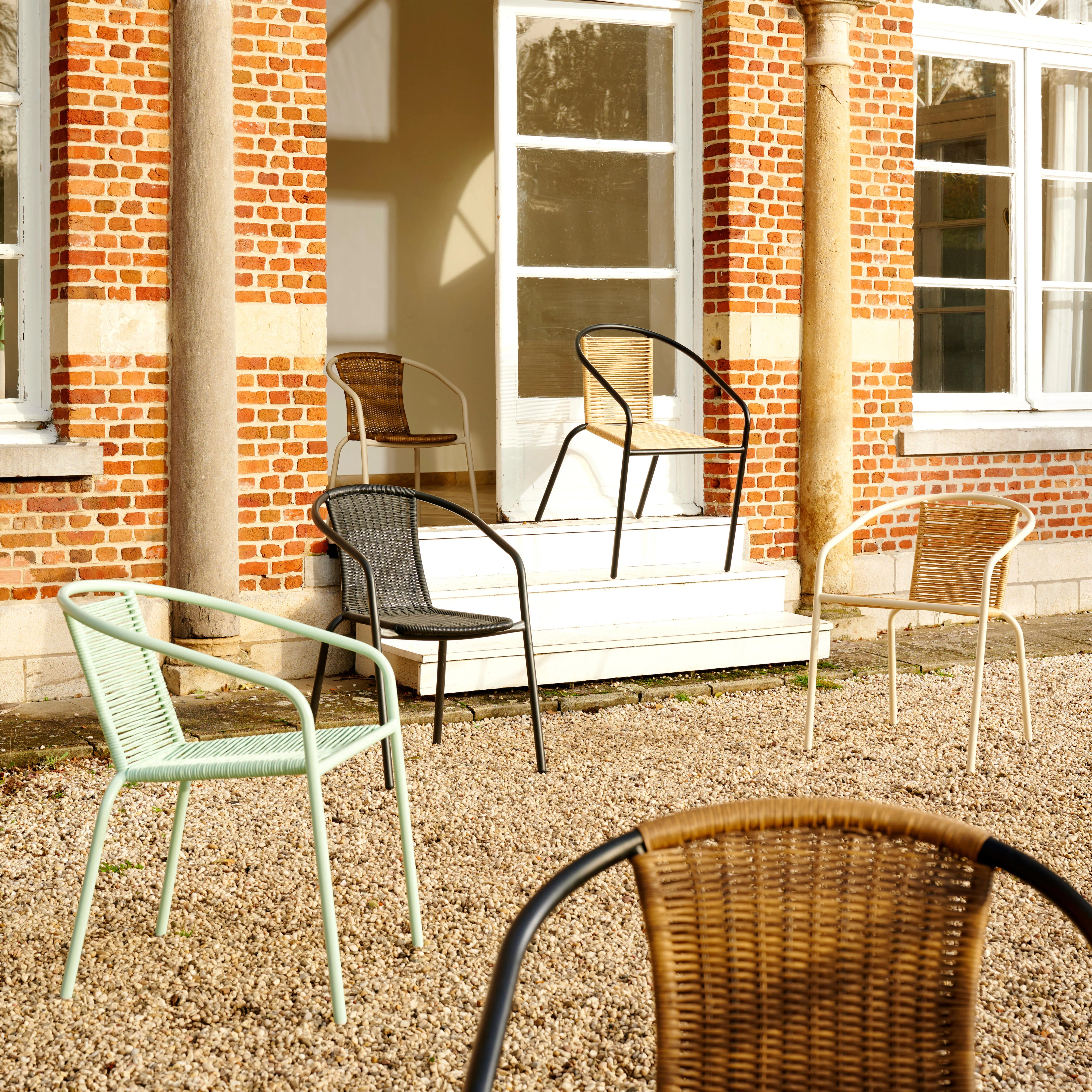 GERONA Stapelstoel zwartH 77 x B 58 x D 53 cm