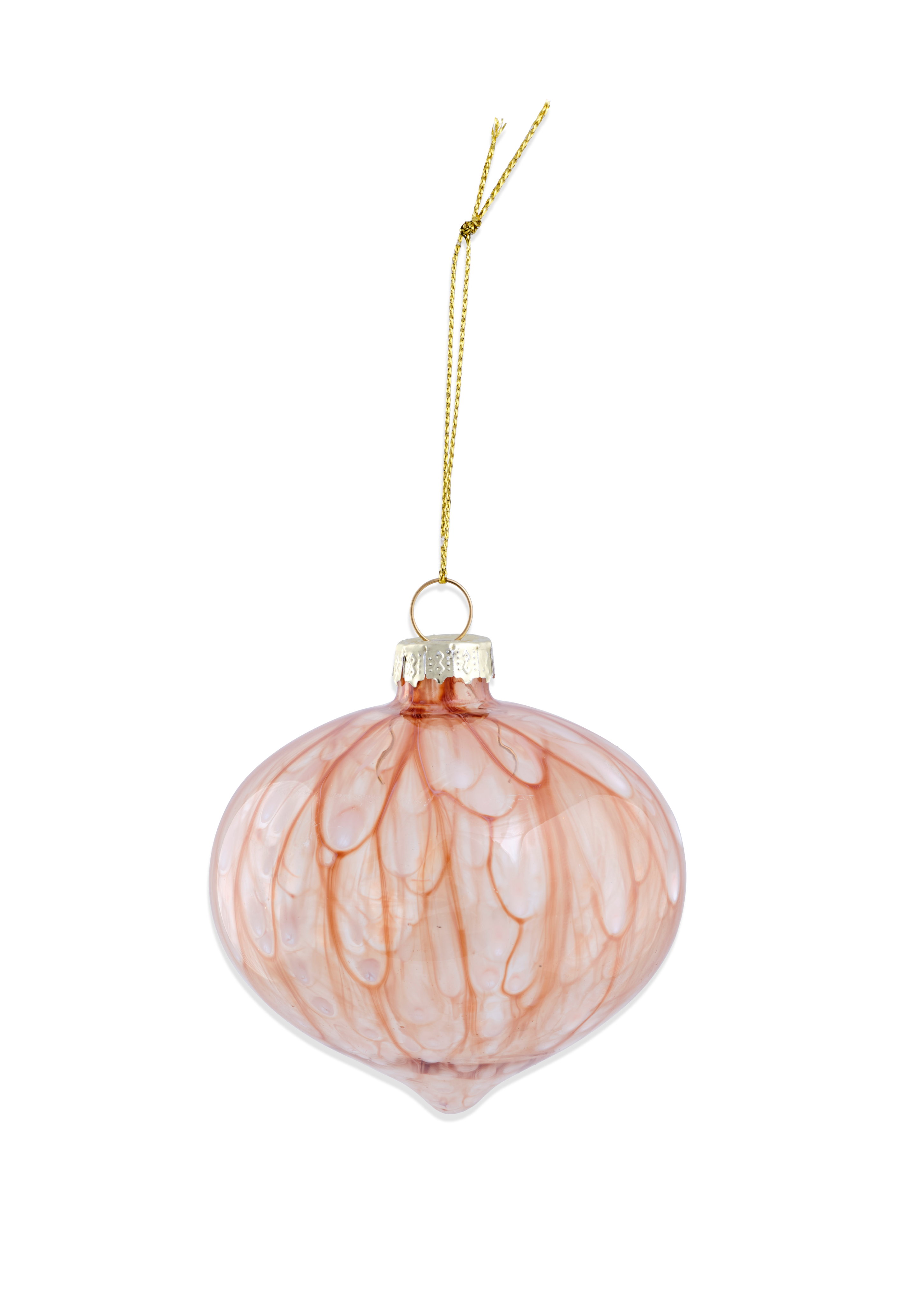 FEATHER Kerstbal oranjeØ 8 cm - CASA