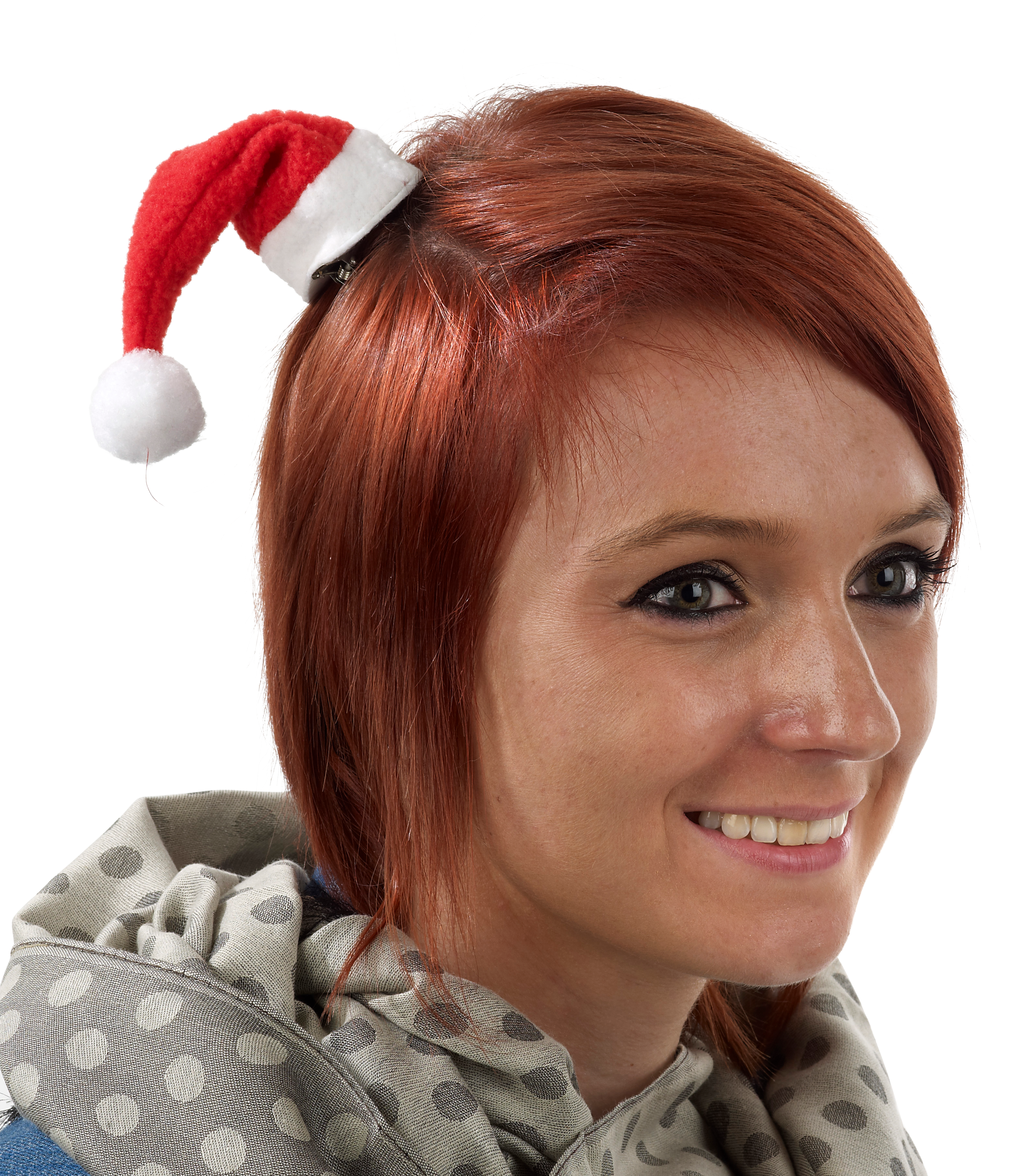 SANTA Kerstmuts met clipH 13 x B 5 cm - CASA