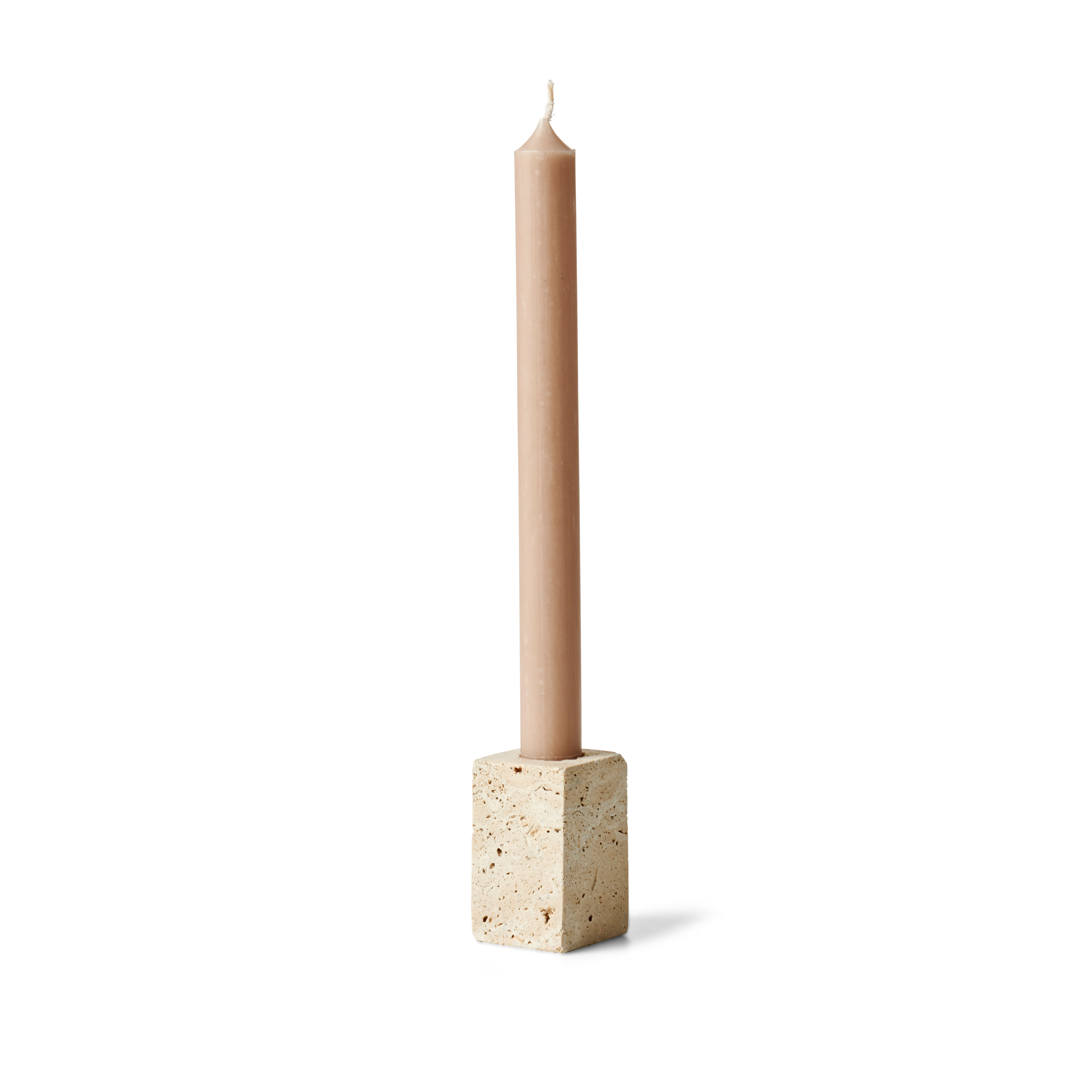 TRAVERTIN Kaarsenhouder naturelH 6,5 x B 4 x D 4 cm
