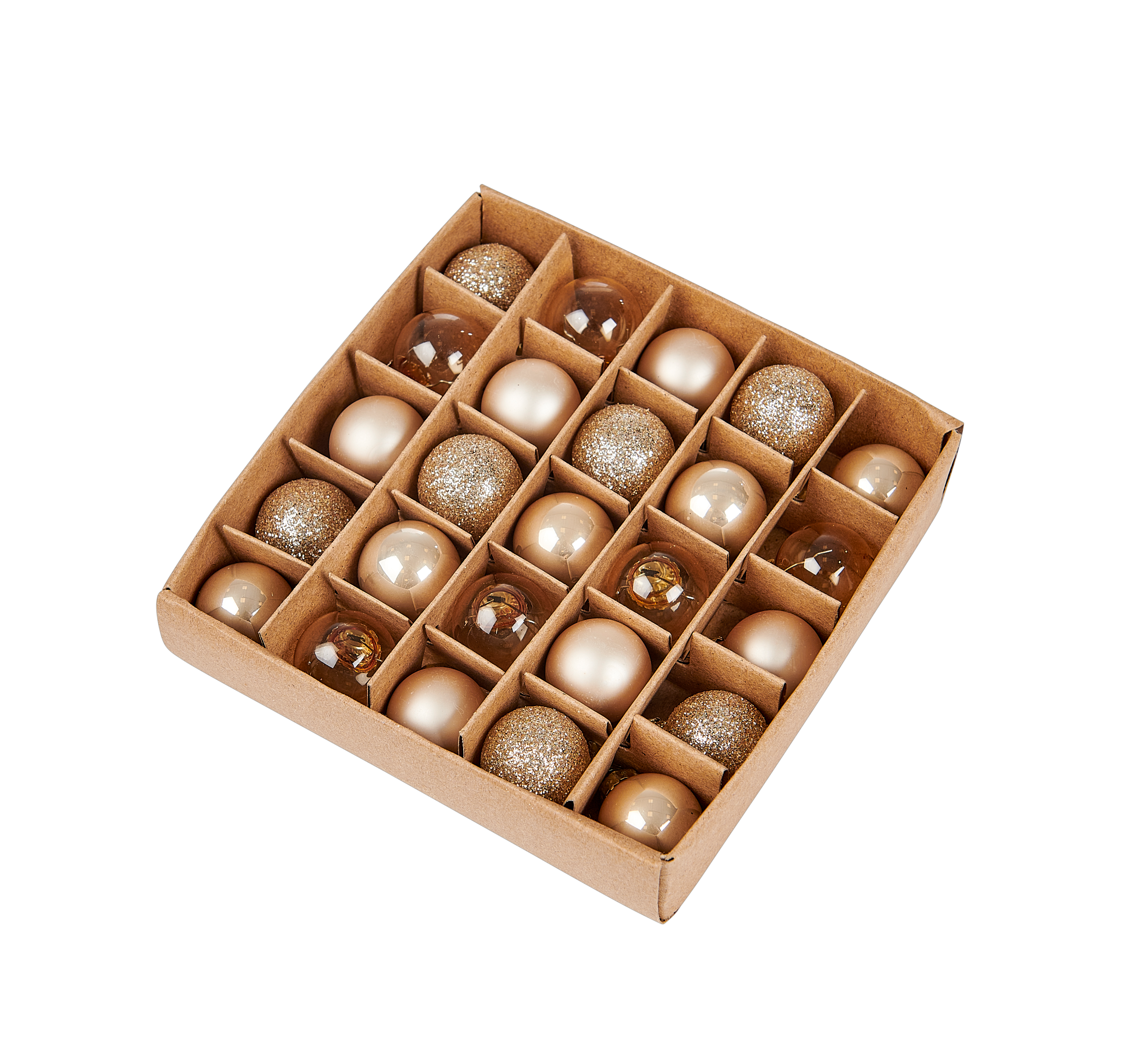 GOLD Kerstbal set van 25 goudØ 2 cm