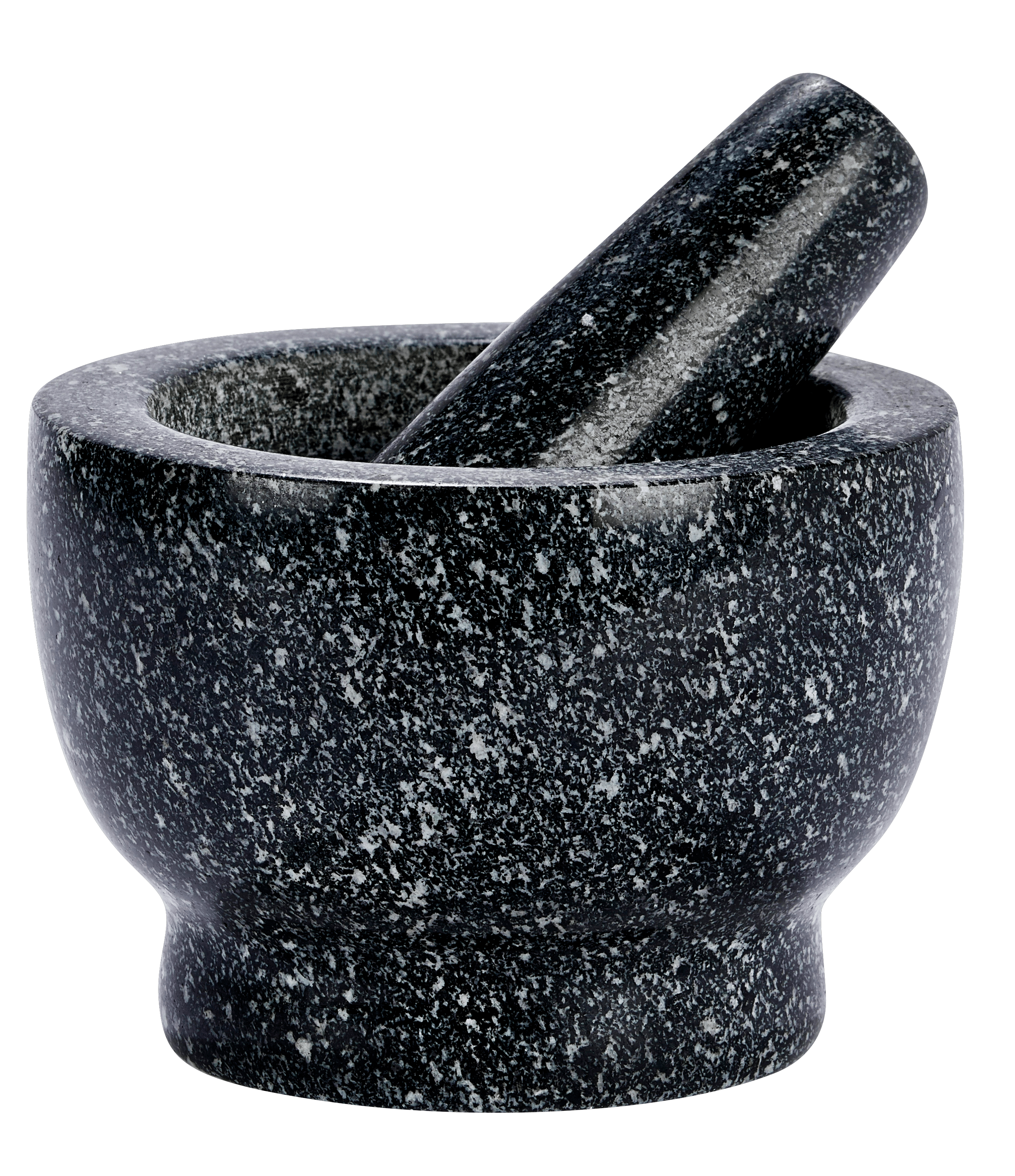 BLACK STONE Vijzel met stamper zwartH 13,7 cm - Ø 14 cm