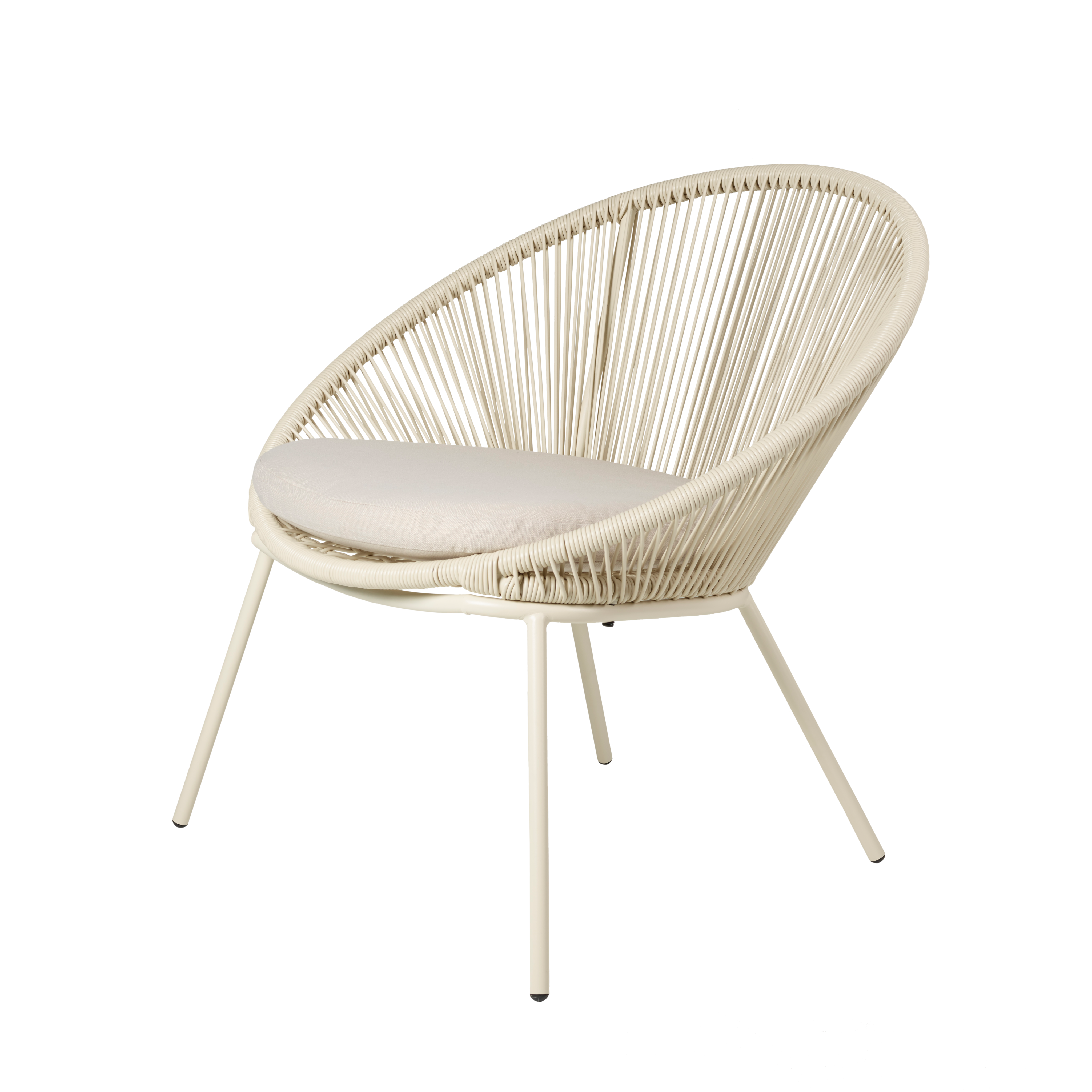 PAPAYO Lounge stoel zandH 76 x B 78 x D 68 cm - CASA