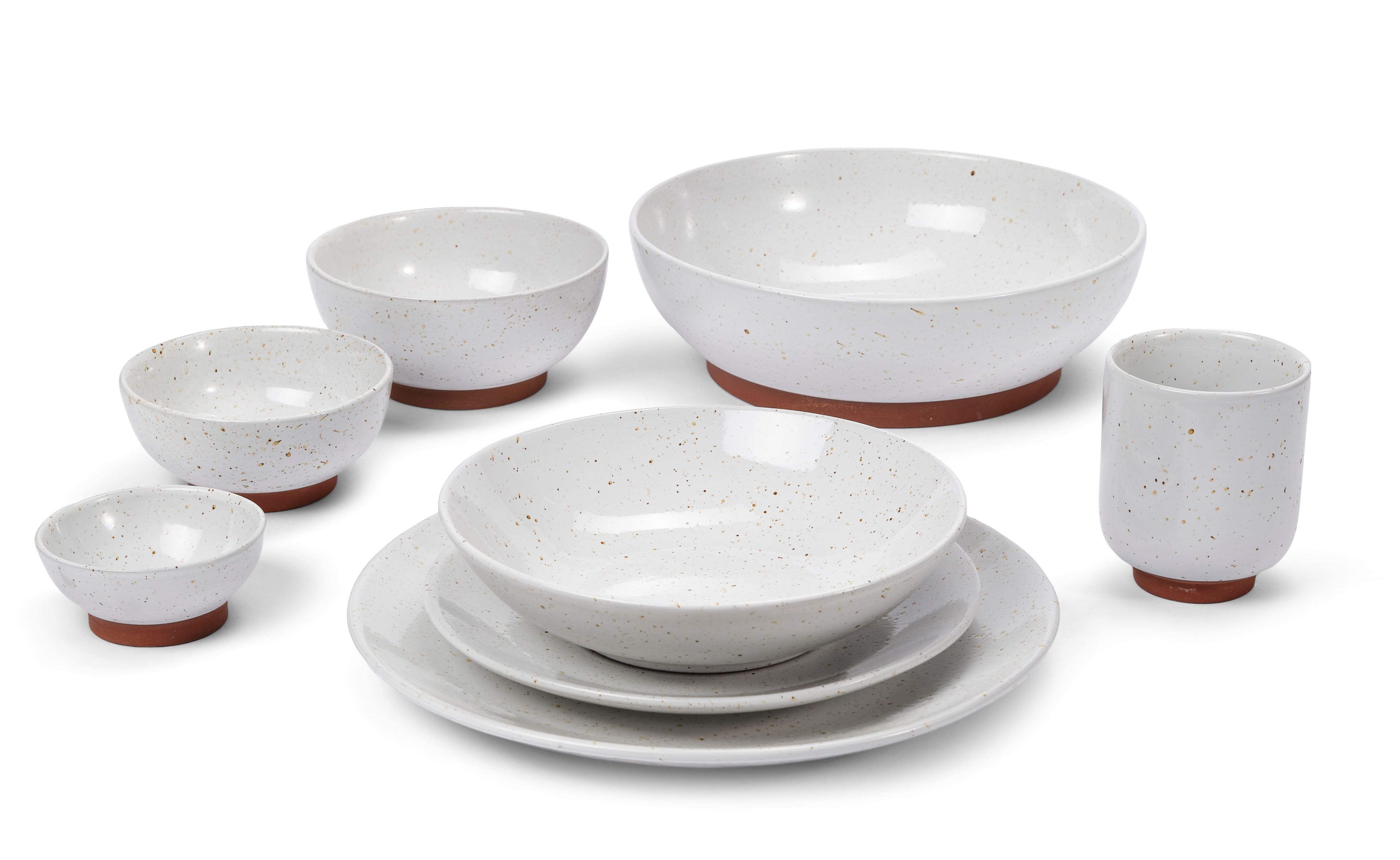 TERRA Bord wit - set van 4 Ø 27 cm
