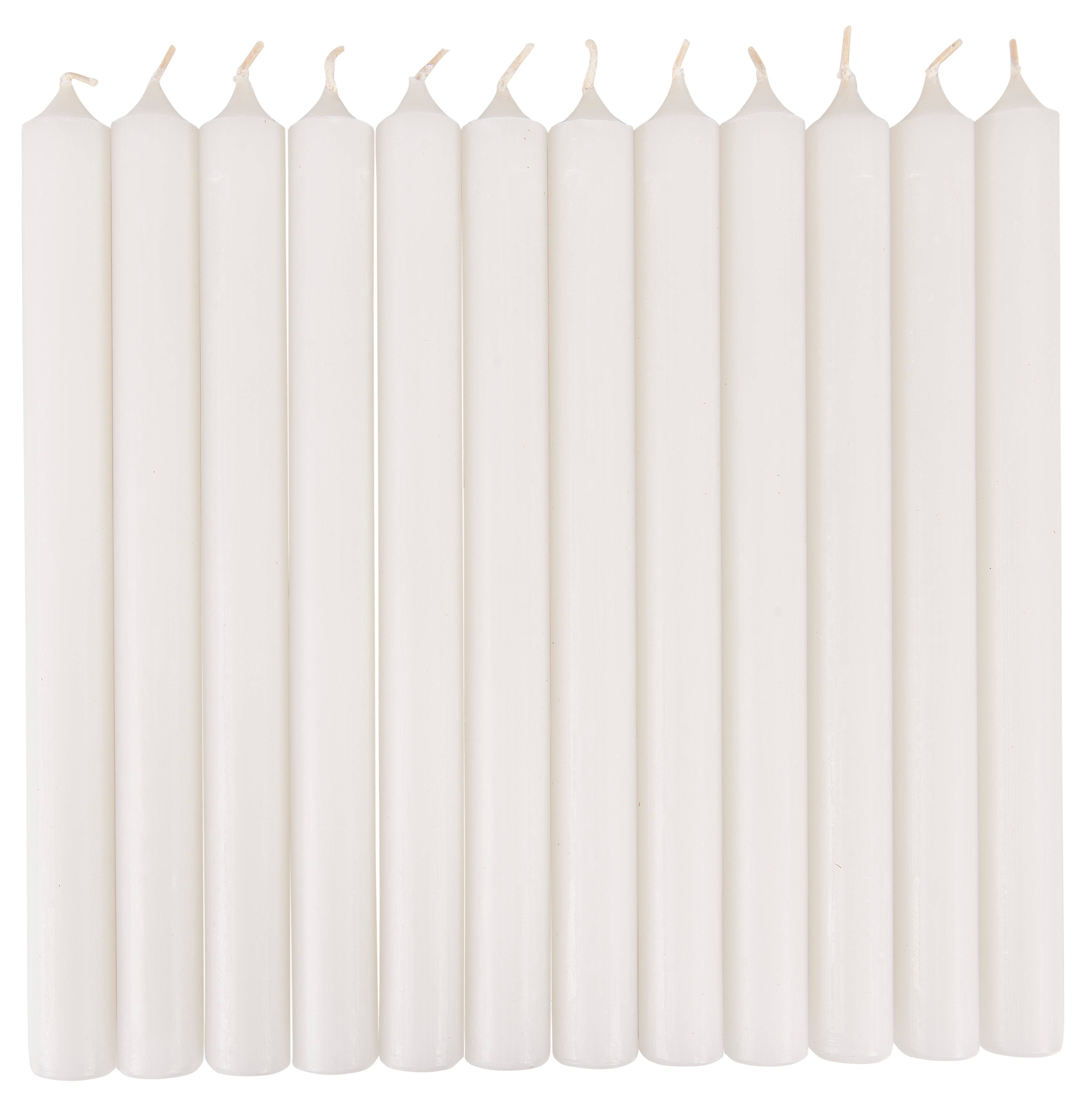 FINA Kaarsen set van 12 witH 25 cm - Ø 2,2 cm