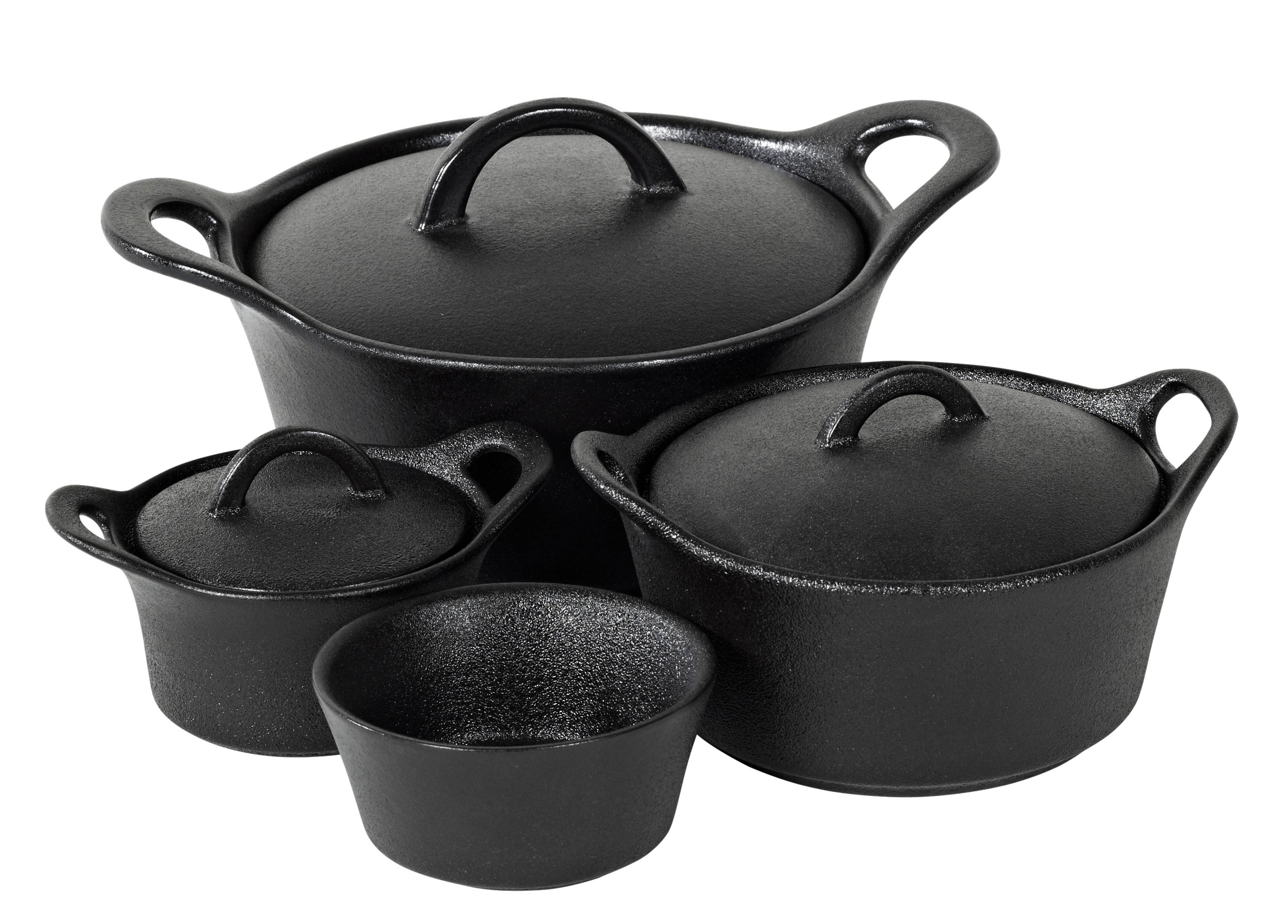 FERO Ovenpot met deksel 80 CL zwartH 9 cm - Ø 23,5 cm
