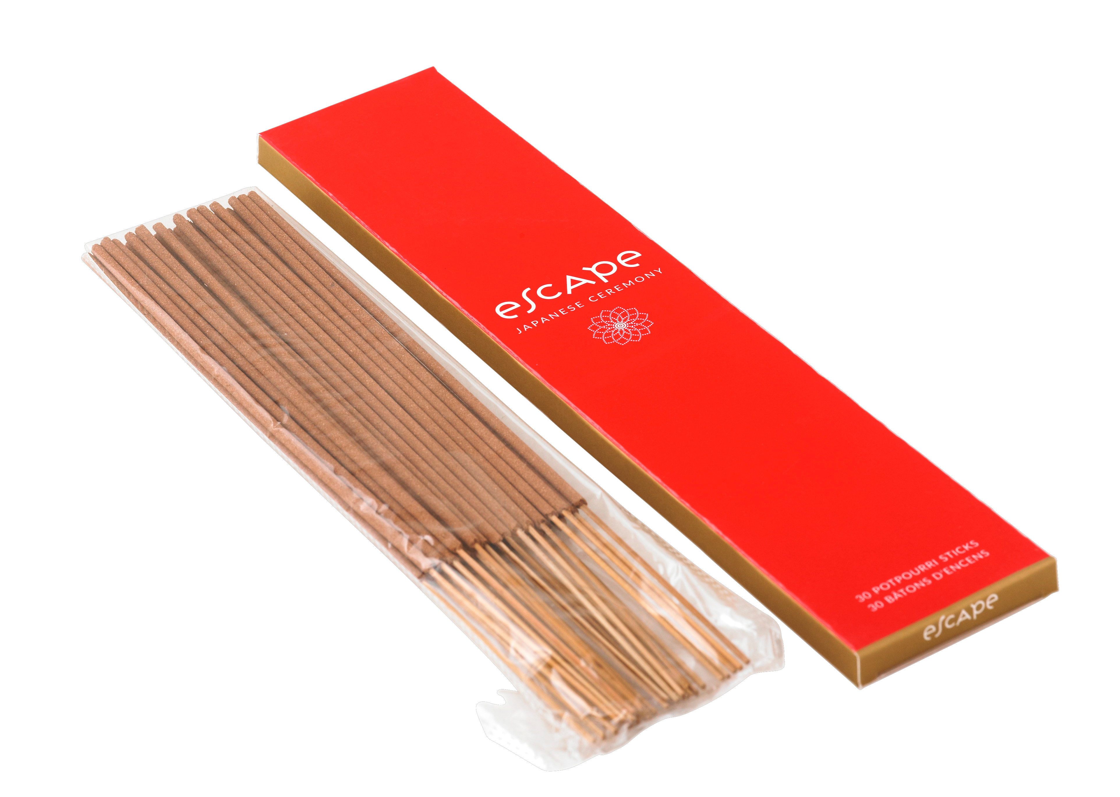 ESCAPE JAPANESE CEREMONY Wierook 30 sticks rood