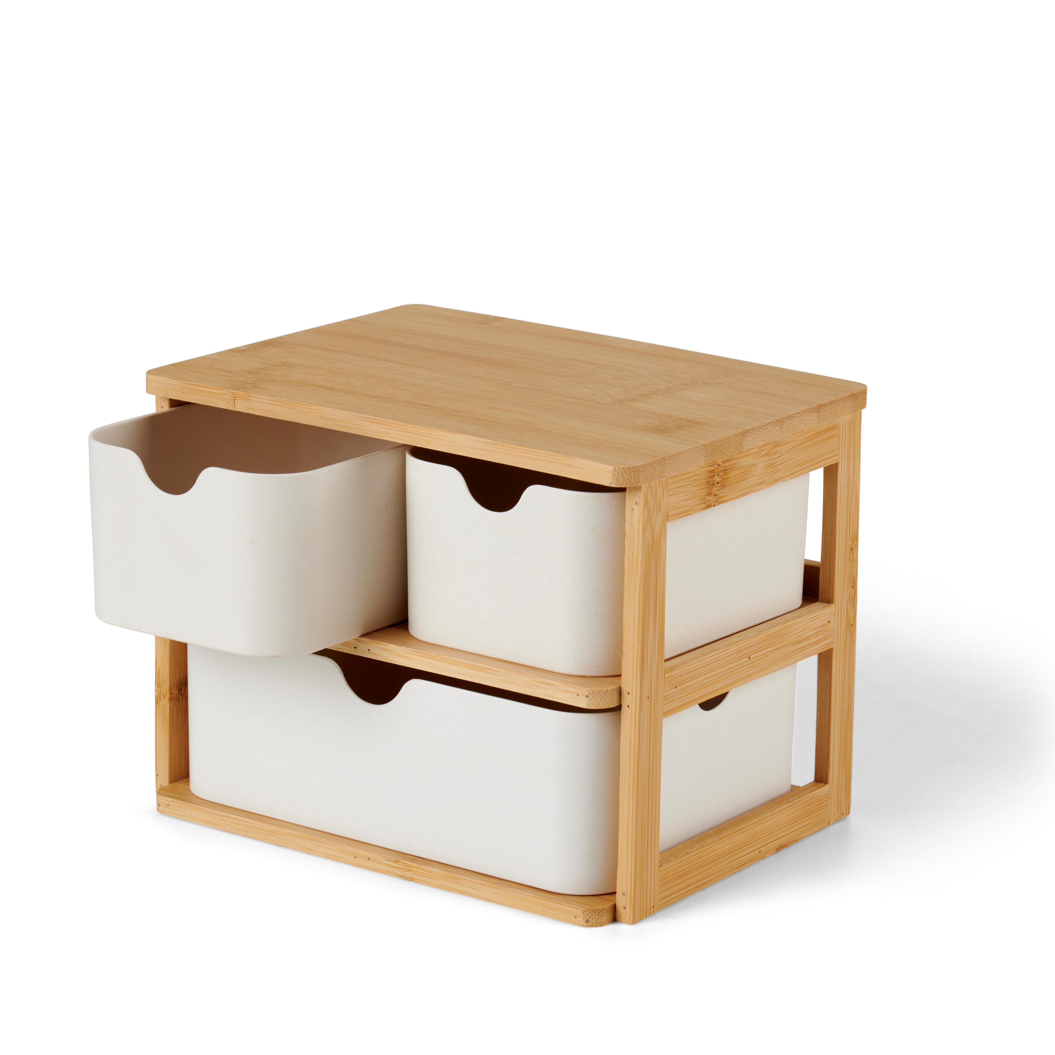 KONDO Organiser 3 lades wit, naturelH 15 x B 19,5 x D 14,8 cm