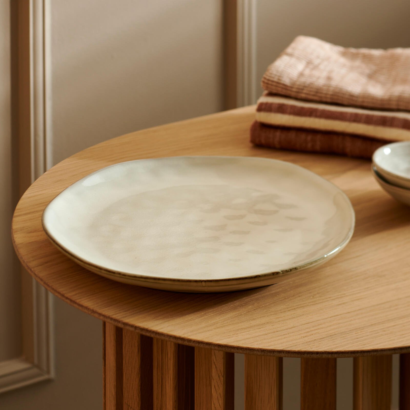 EARTH MARL plat bord setSet 6-delig crème