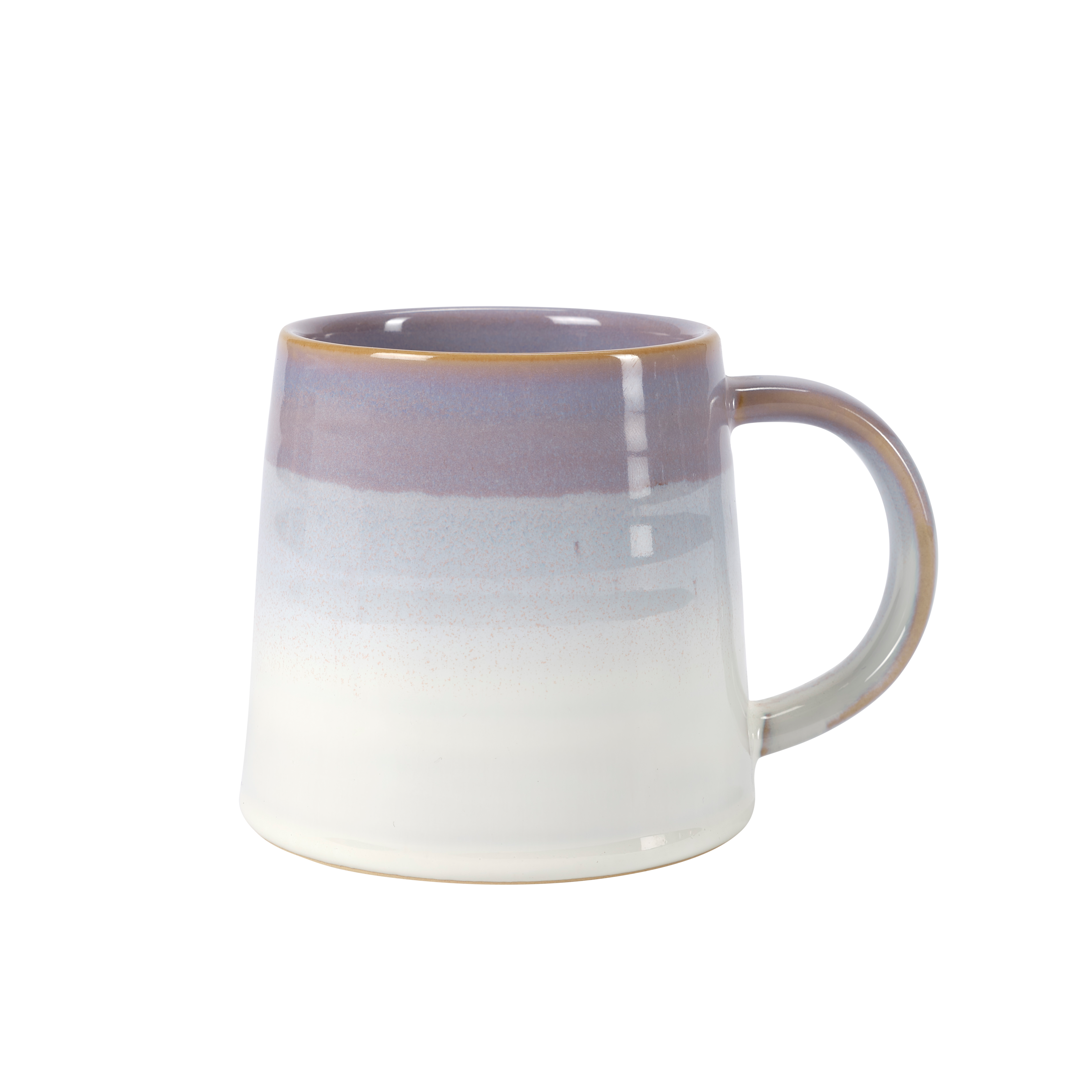 CORA Mok groen, paars - set van 4 H 9,5 cm - Ø 13 cm