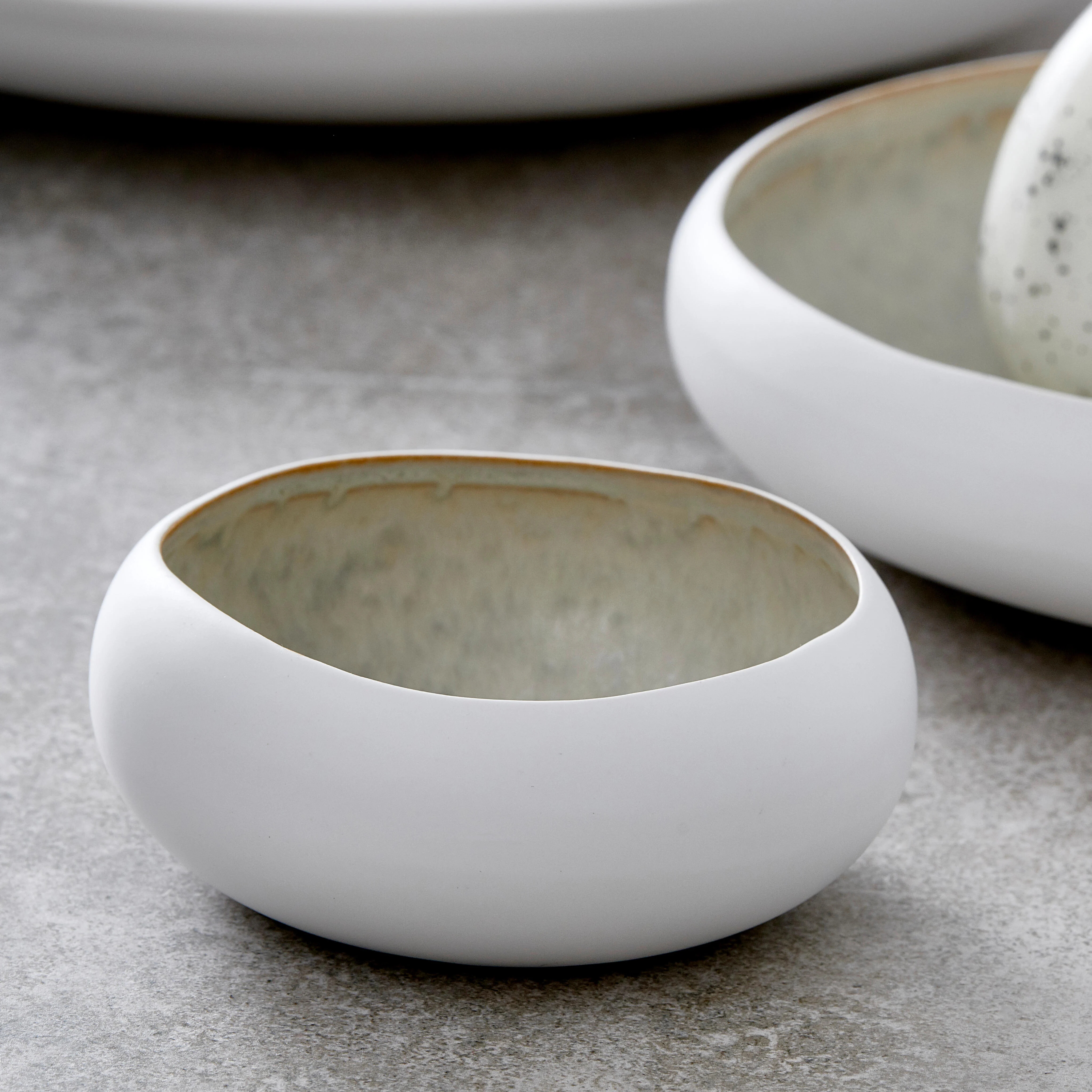 NORDIC Bowl 26 CL wit - set van 6 H 4,5 cm - Ø 12 cm