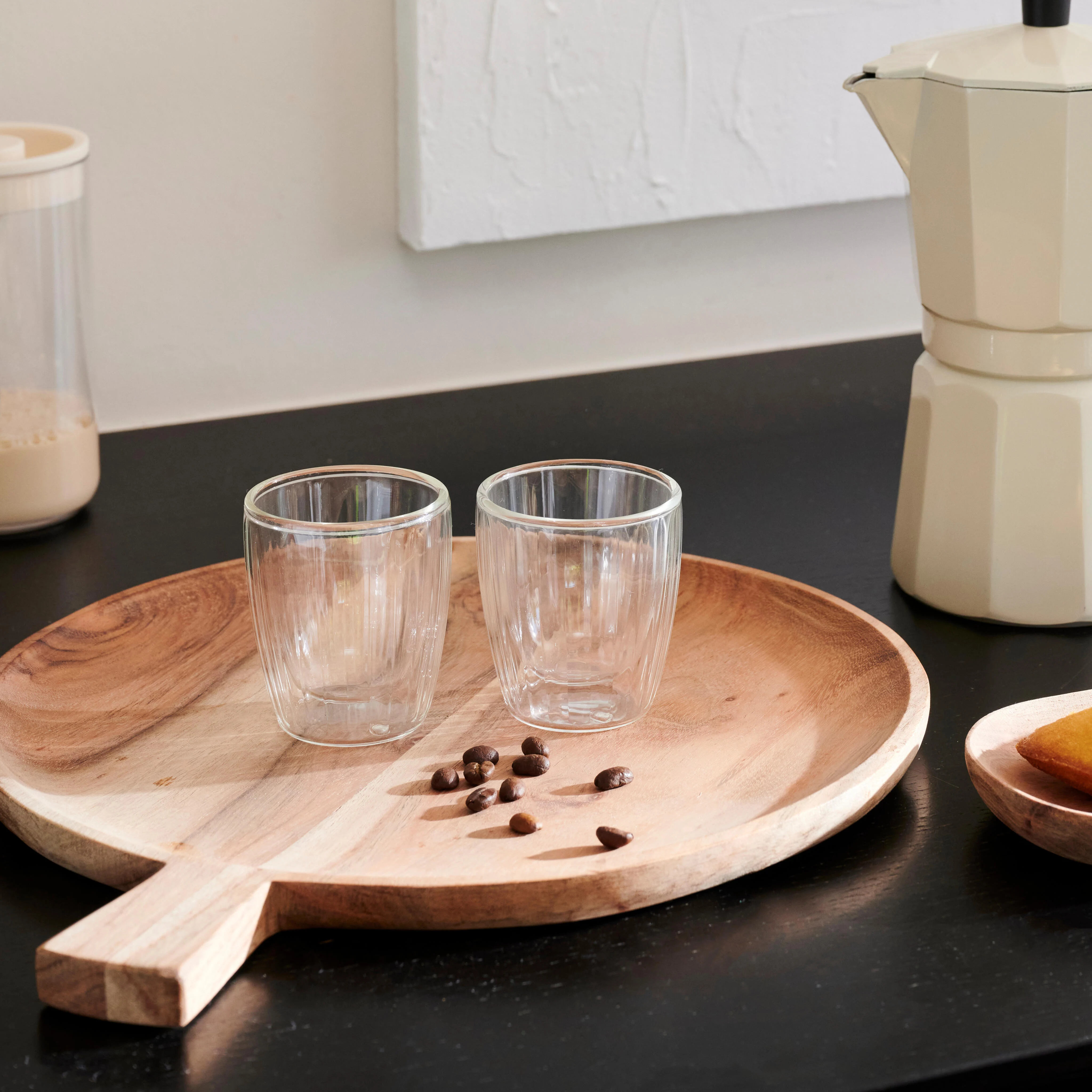PAUSA Dubbelwandig glas set van 2 12,5 CL transparantH 7,3 cm - Ø 7,3 cm