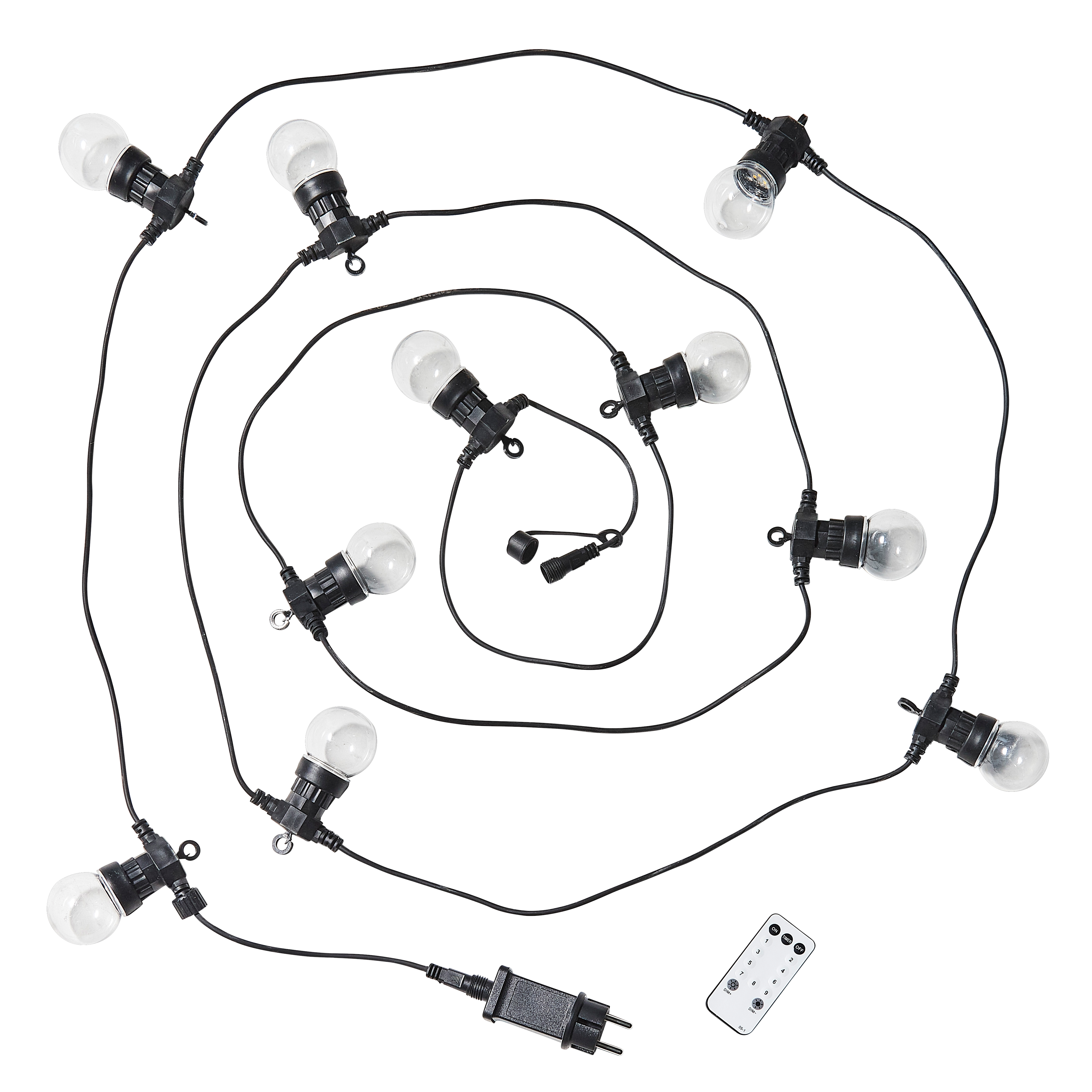 FESTA Lichtsnoer met 10 leds witte/gekleurde leds