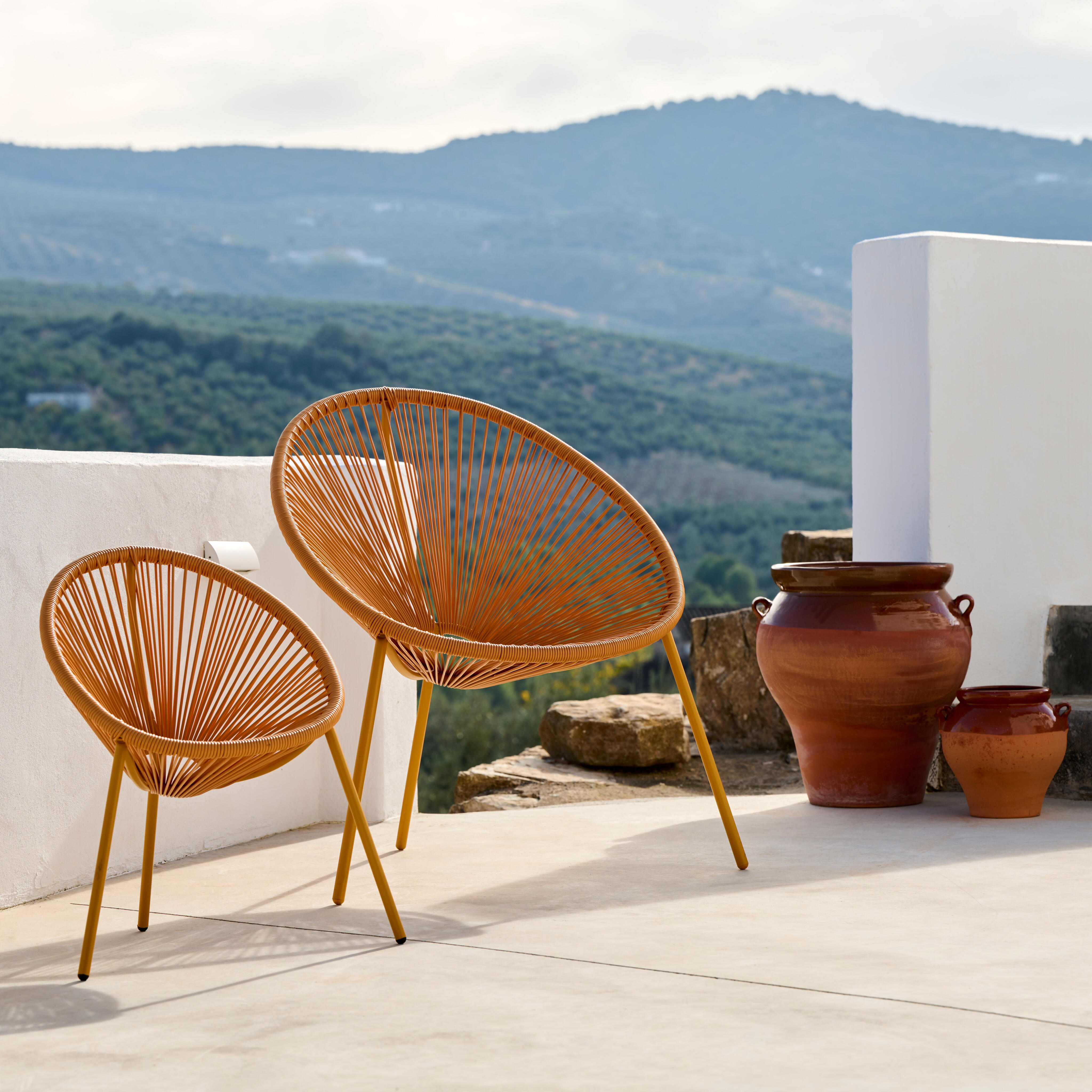 ACAPULCO Kinderstoel geelH 56 x B 43 x D 42 cm - CASA