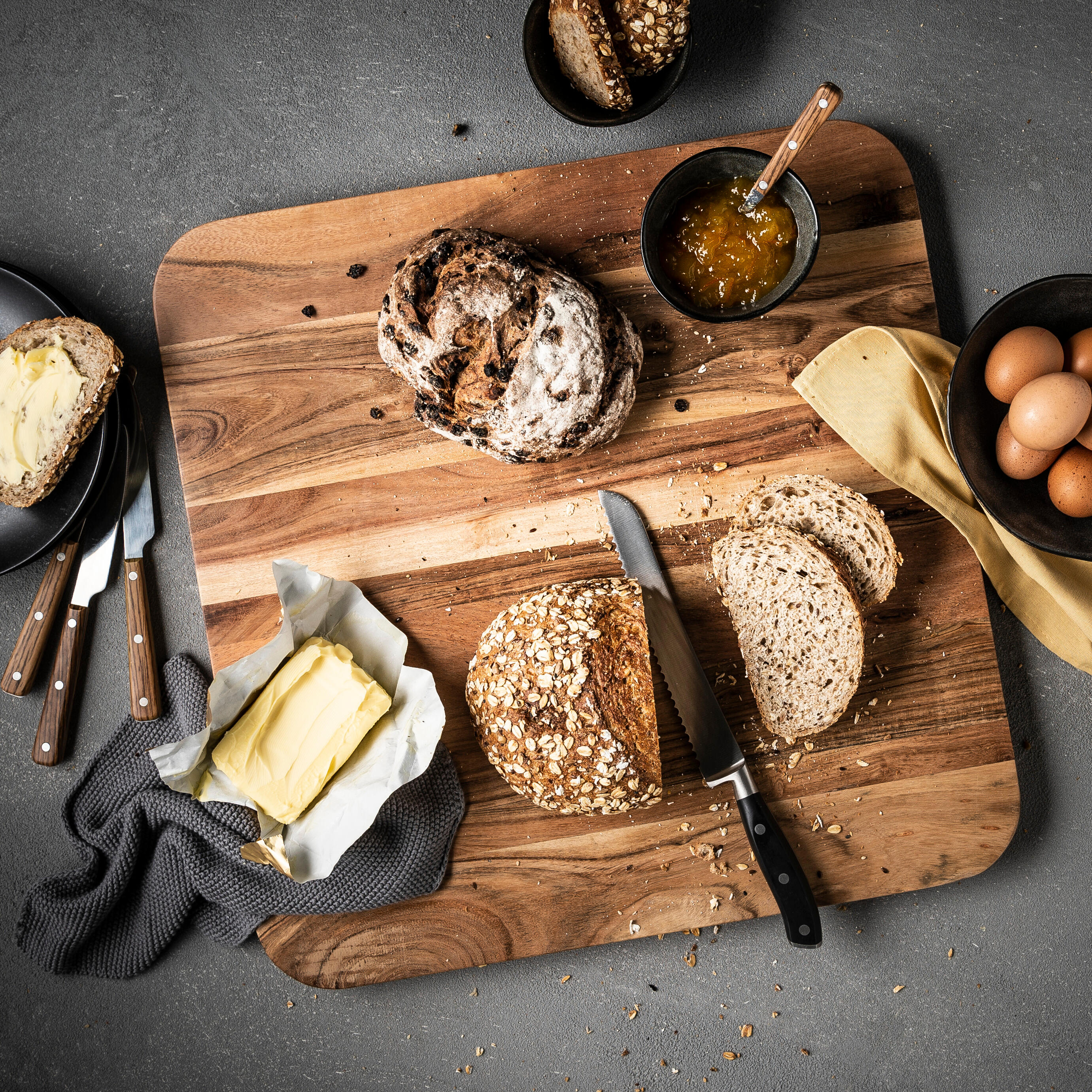 ACACIA Snijplank XL naturelH 2,5 x B 50 x D 50 cm - CASA