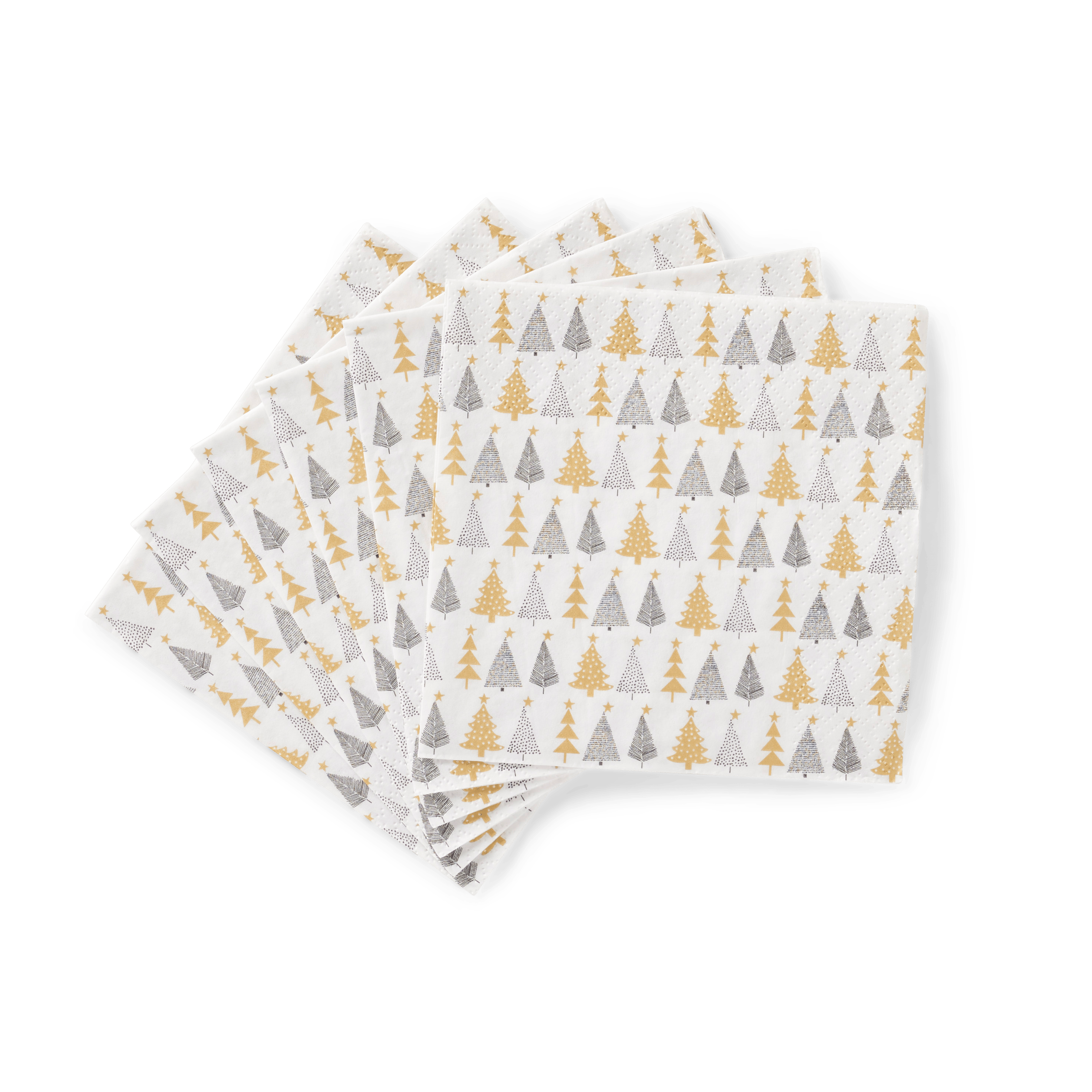 SPARKLE Set 20 servetten goudB 33 x L 33 cm