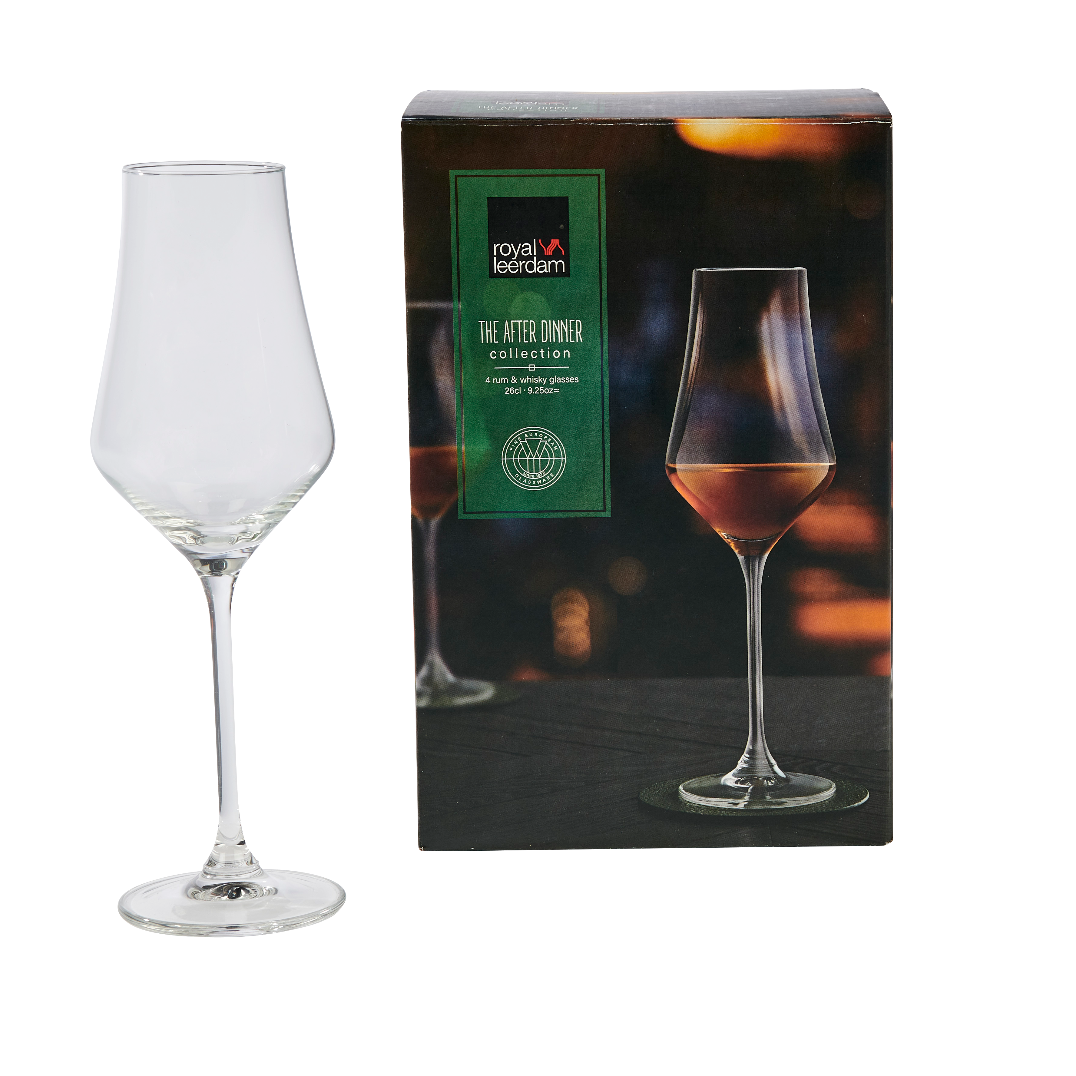 AFTER DINNER Whiskyglazen set van 4 transparant
