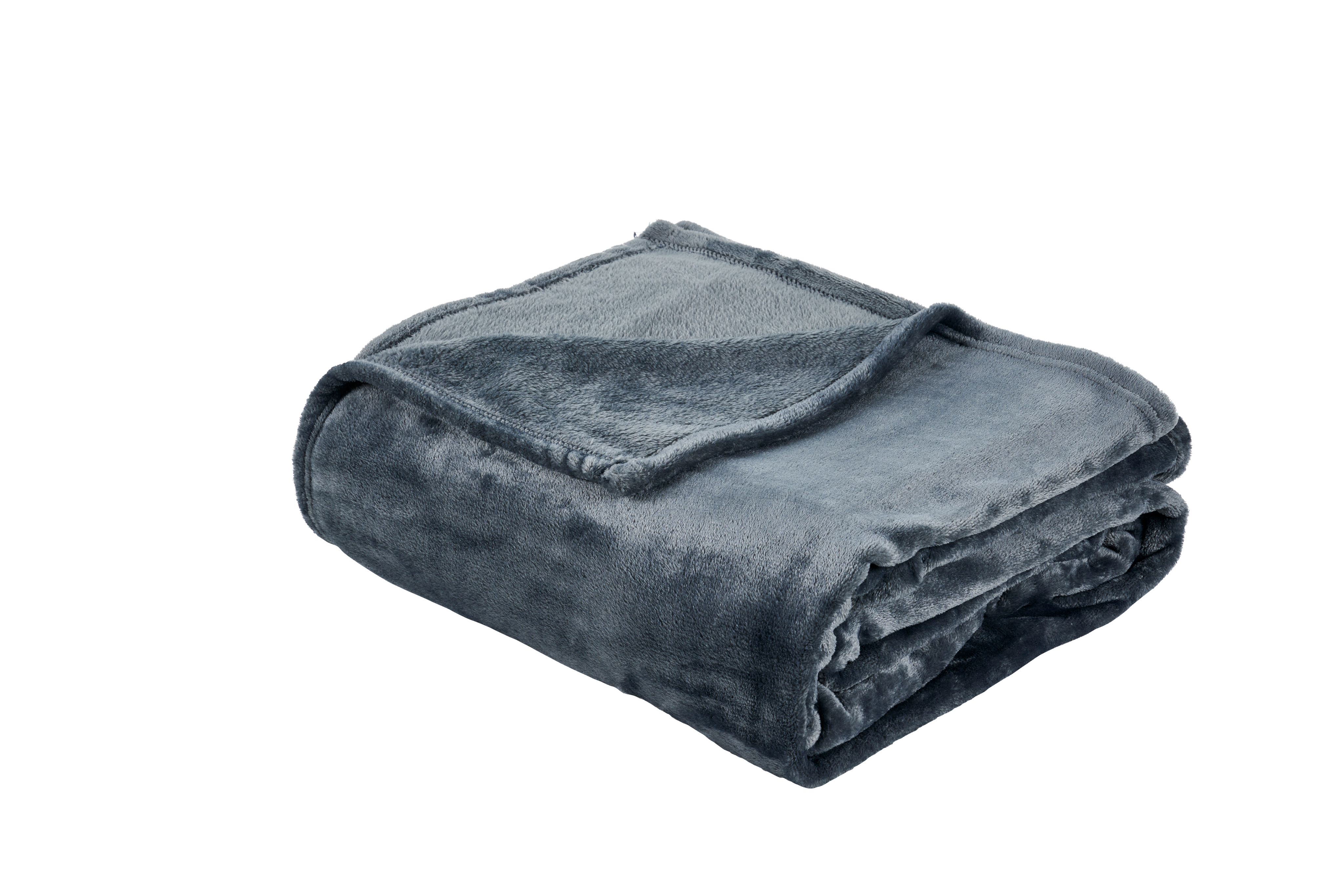 FLANELLA Plaid grijsB 180 x L 220 cm