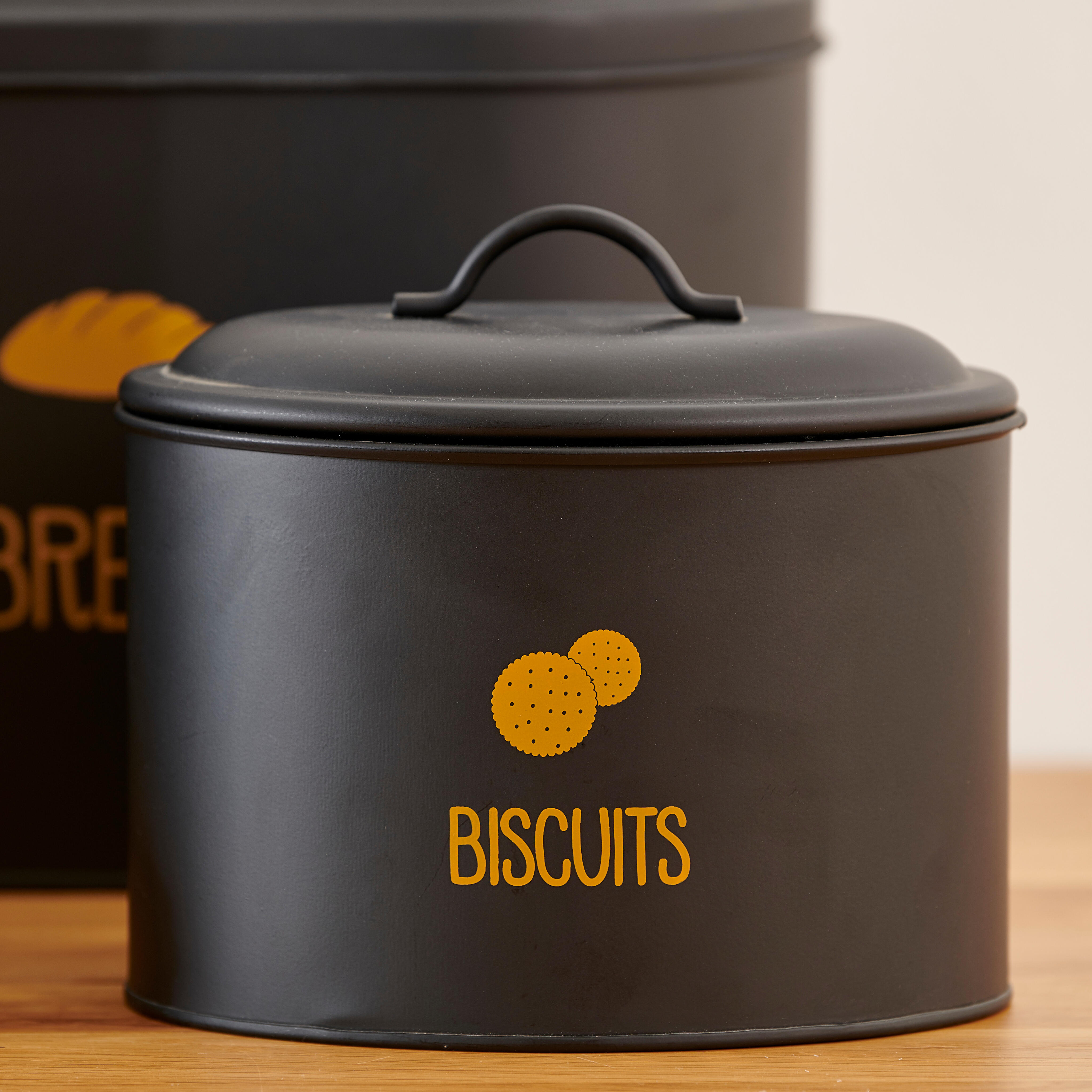 VIRA Bewaardoos voor koekjes zwartH 13 x B 20 x D 13 cm