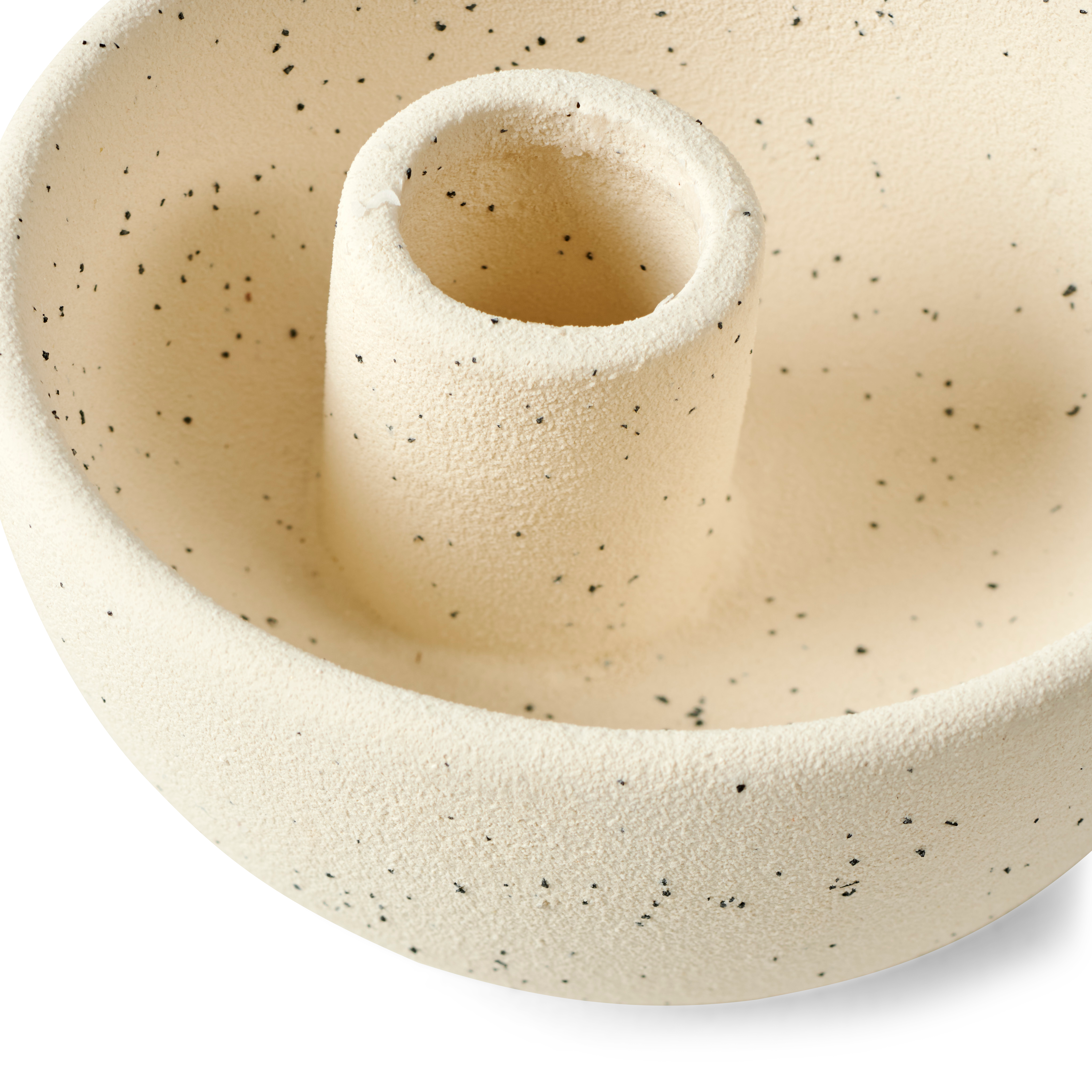 SANDY Kandelaar crèmeH 5 cm - Ø 9,5 cm