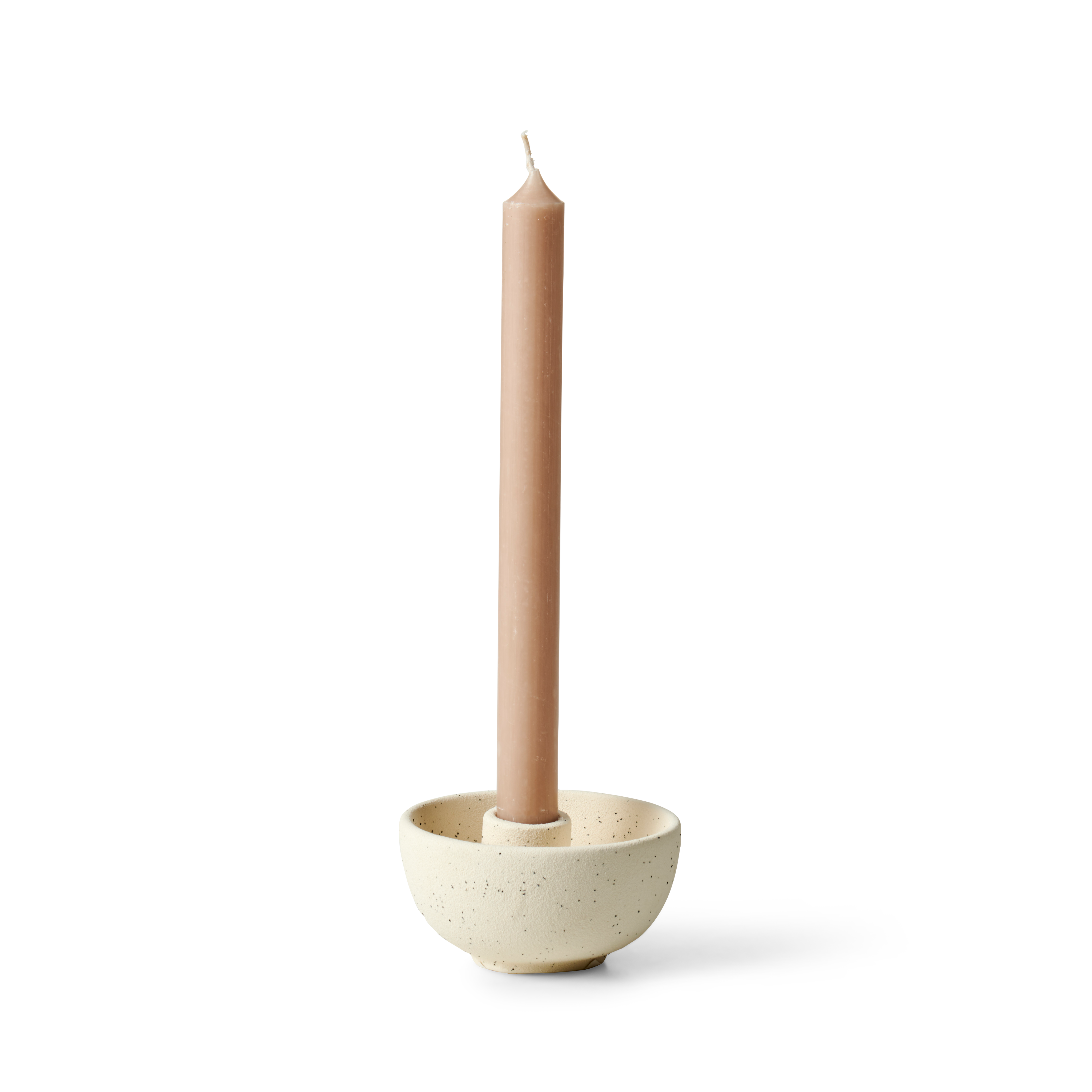 SANDY Kandelaar crèmeH 5 cm - Ø 9,5 cm