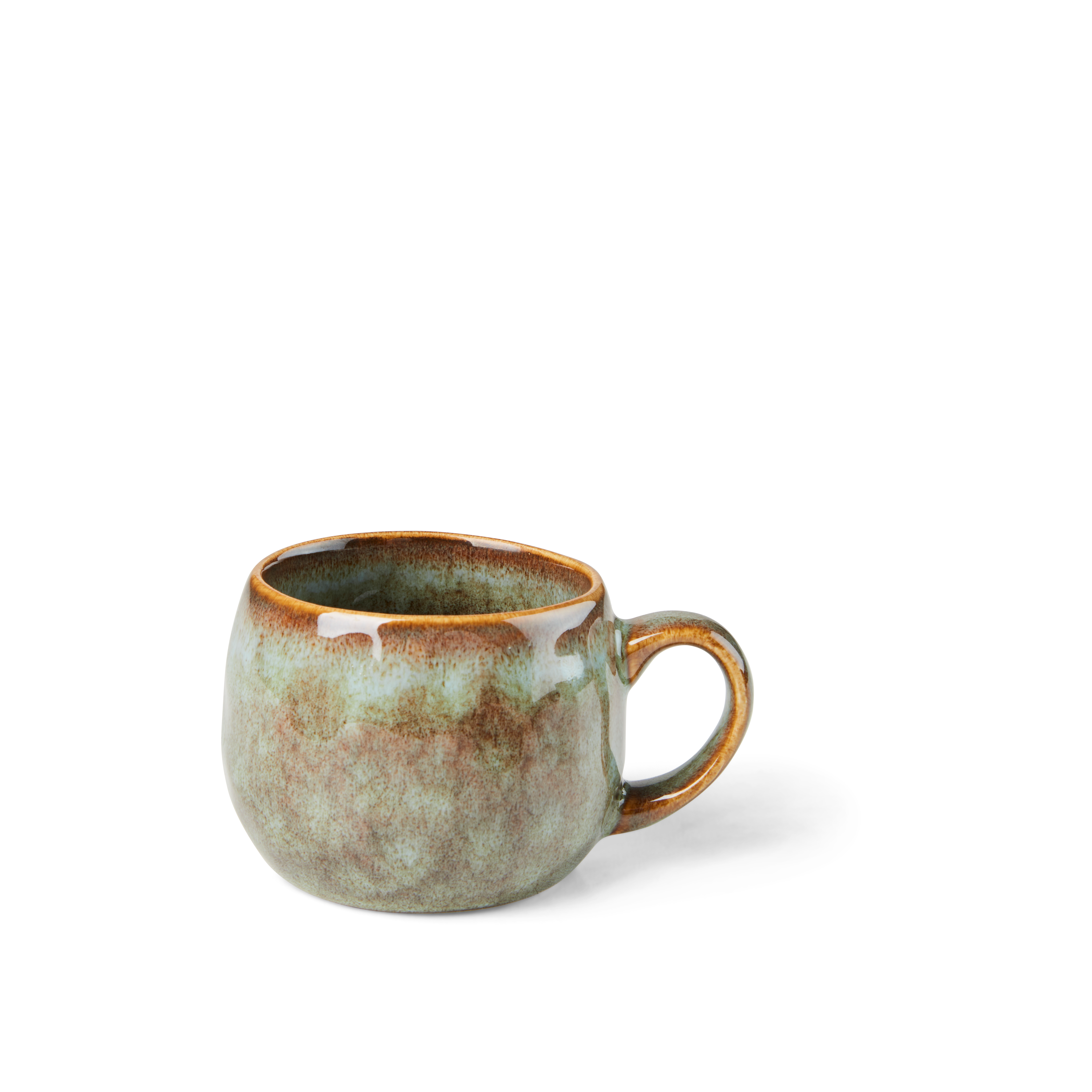 COZY GREEN Mok 12 CL groen - set van 4 H 5,8 cm - Ø 6,5 cm