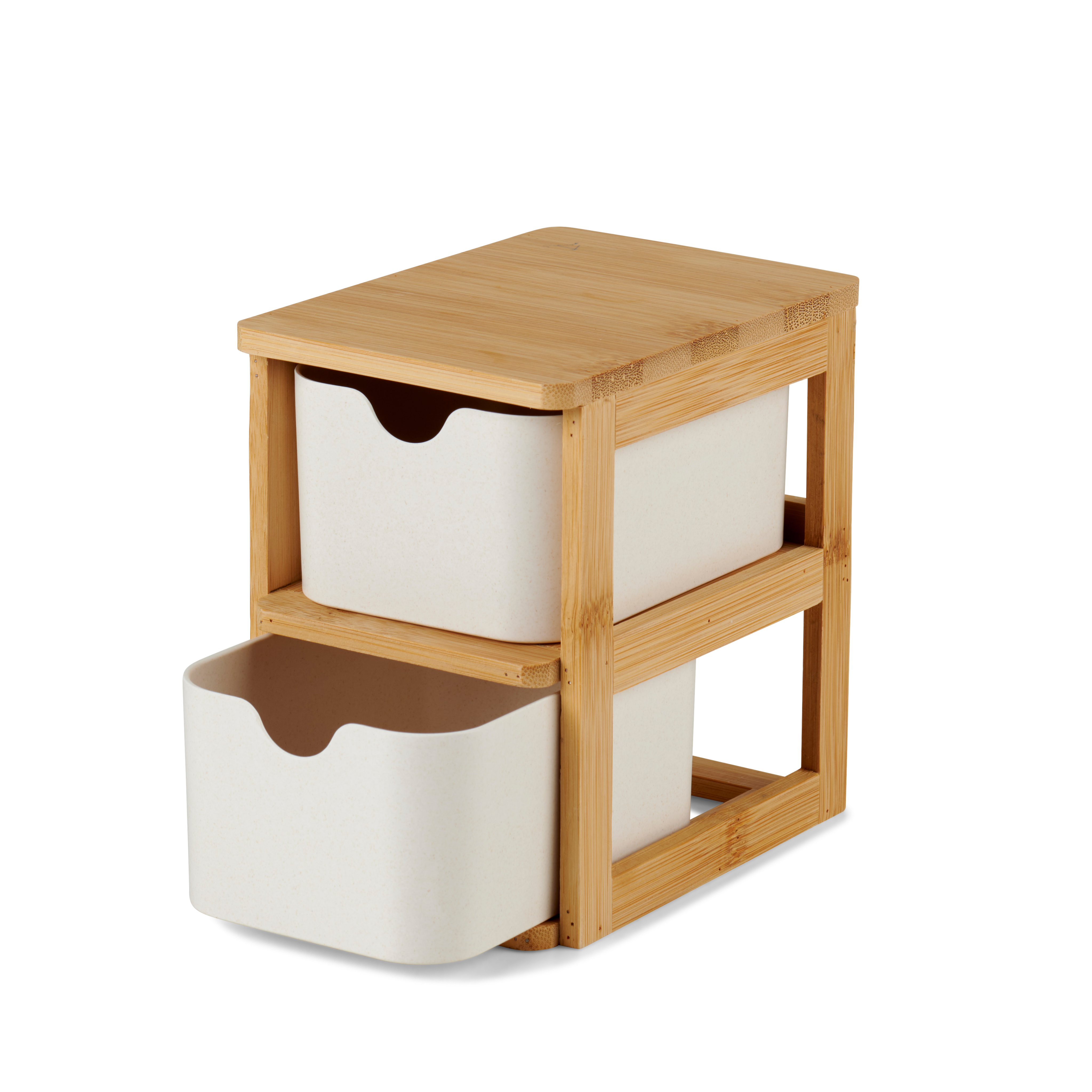 KONDO Organiser 2 lades wit, naturelH 15 x B 10,5 x D 14,8 cm
