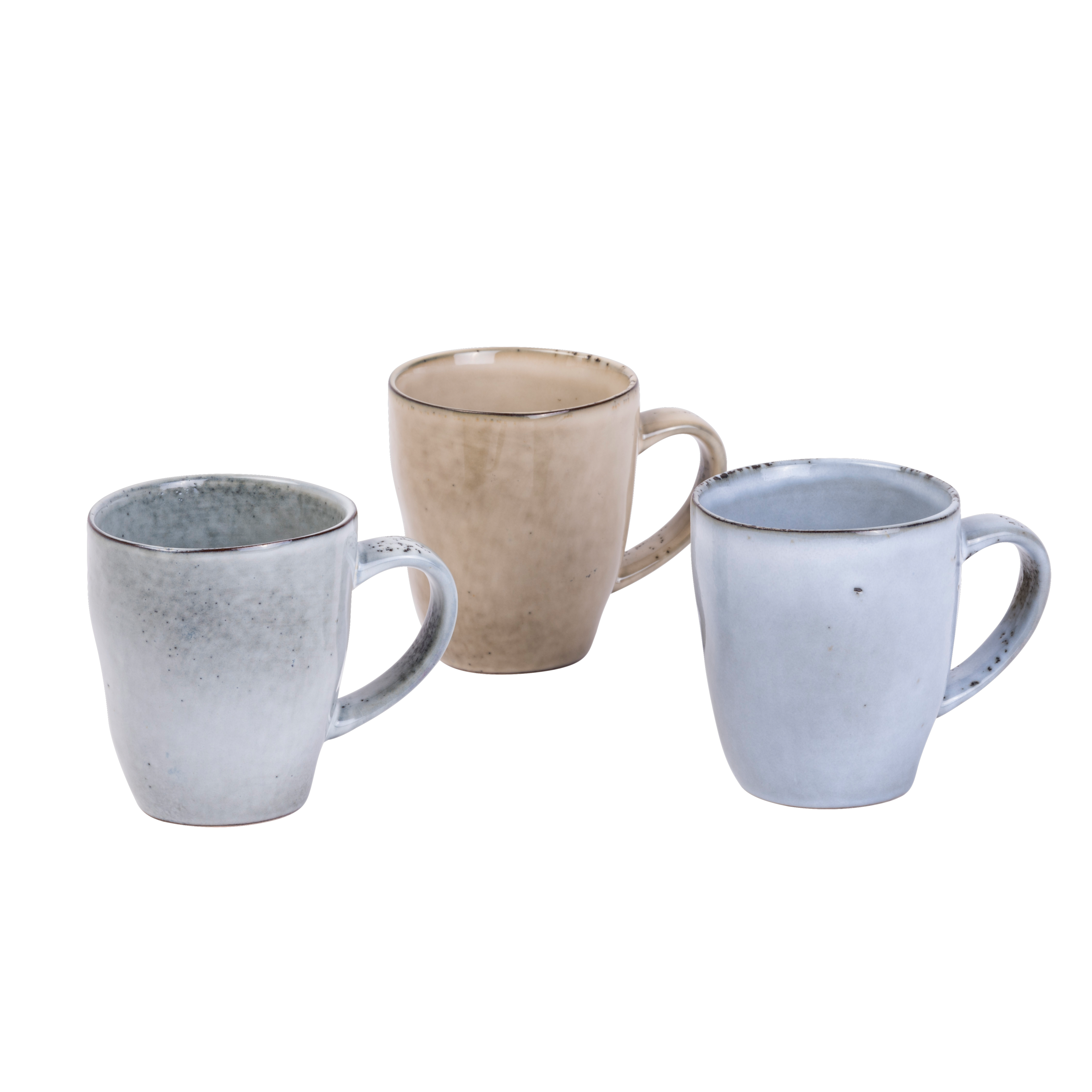 EARTH LAGOON Mok met handvat 20 CL lichtgroen - set van 4 H 8,5 cm - Ø 7,5 cm