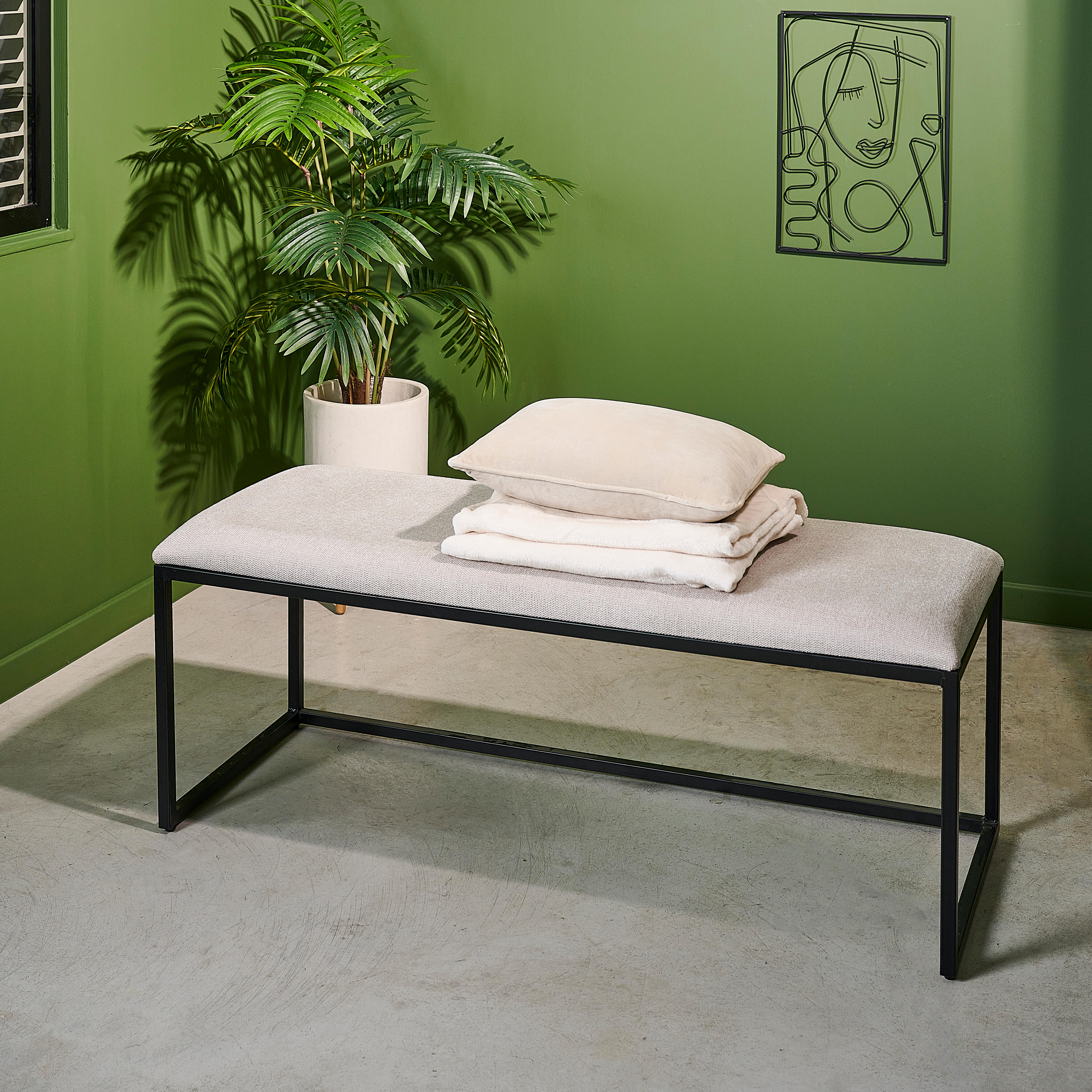 CARTER Bank witH 46,5 x L 120 x D 45 cm