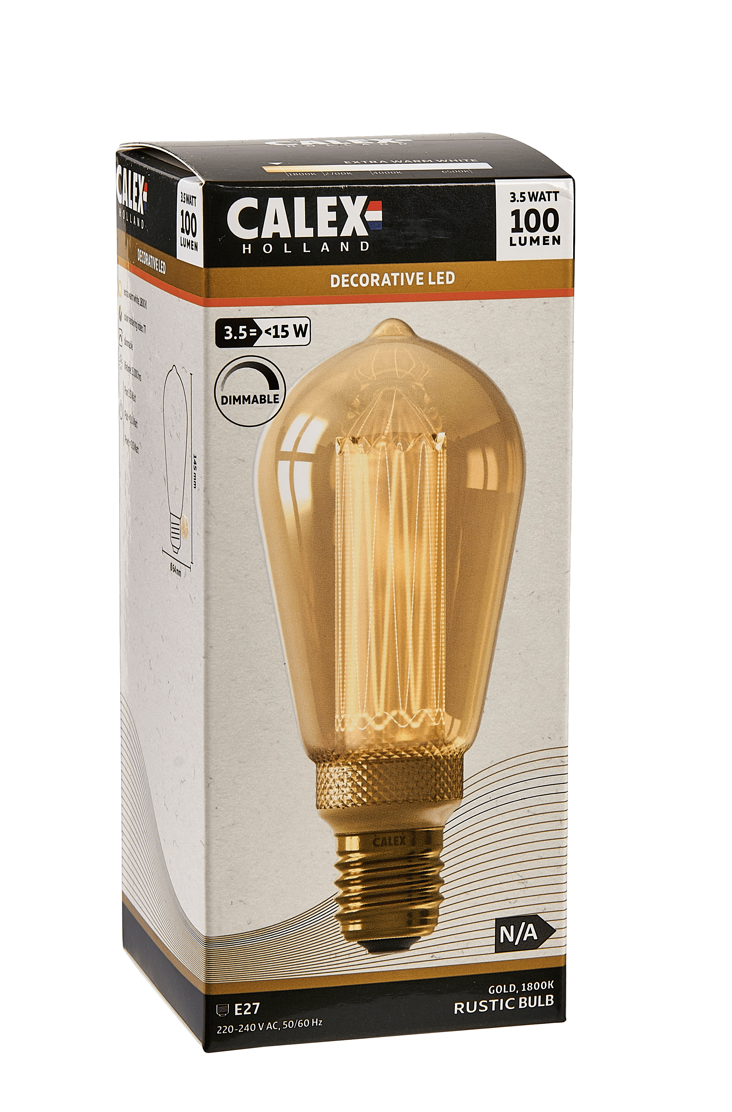 CALEX Ledlamp E27 1800KH 14,5 cm - Ø 6,4 cm