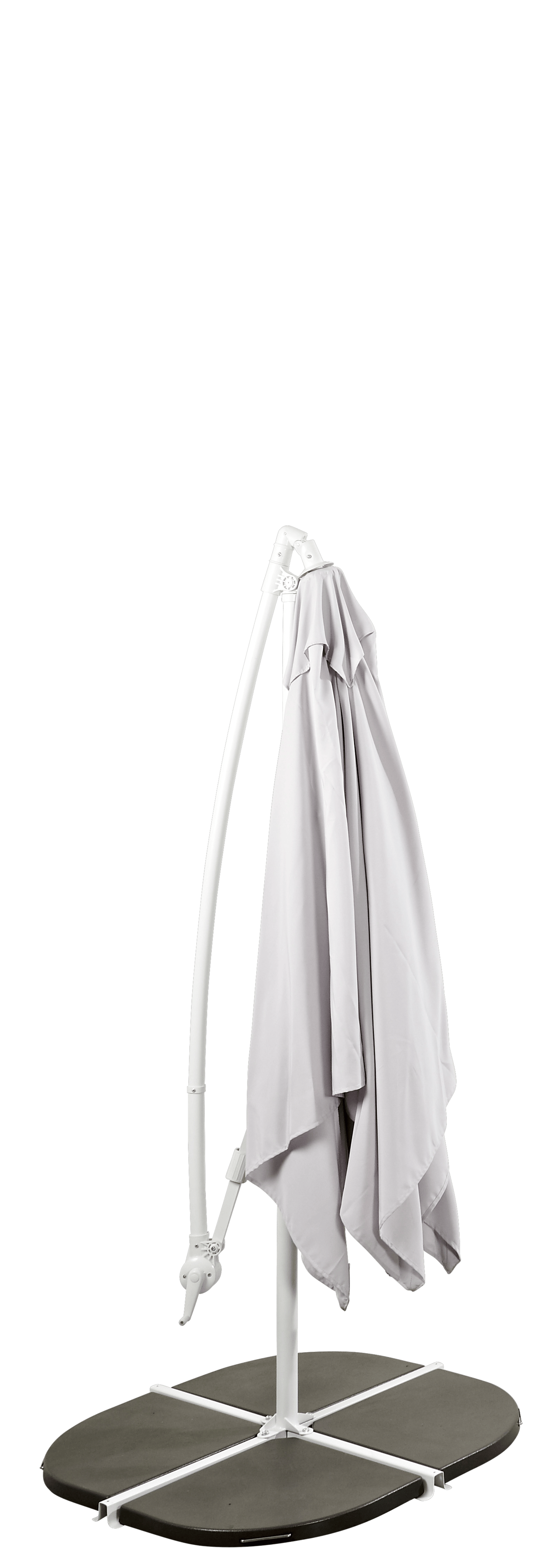 FIJI Hangparasol zonder parasolvoet lichtgrijsH 250 x B 250 cm - CASA