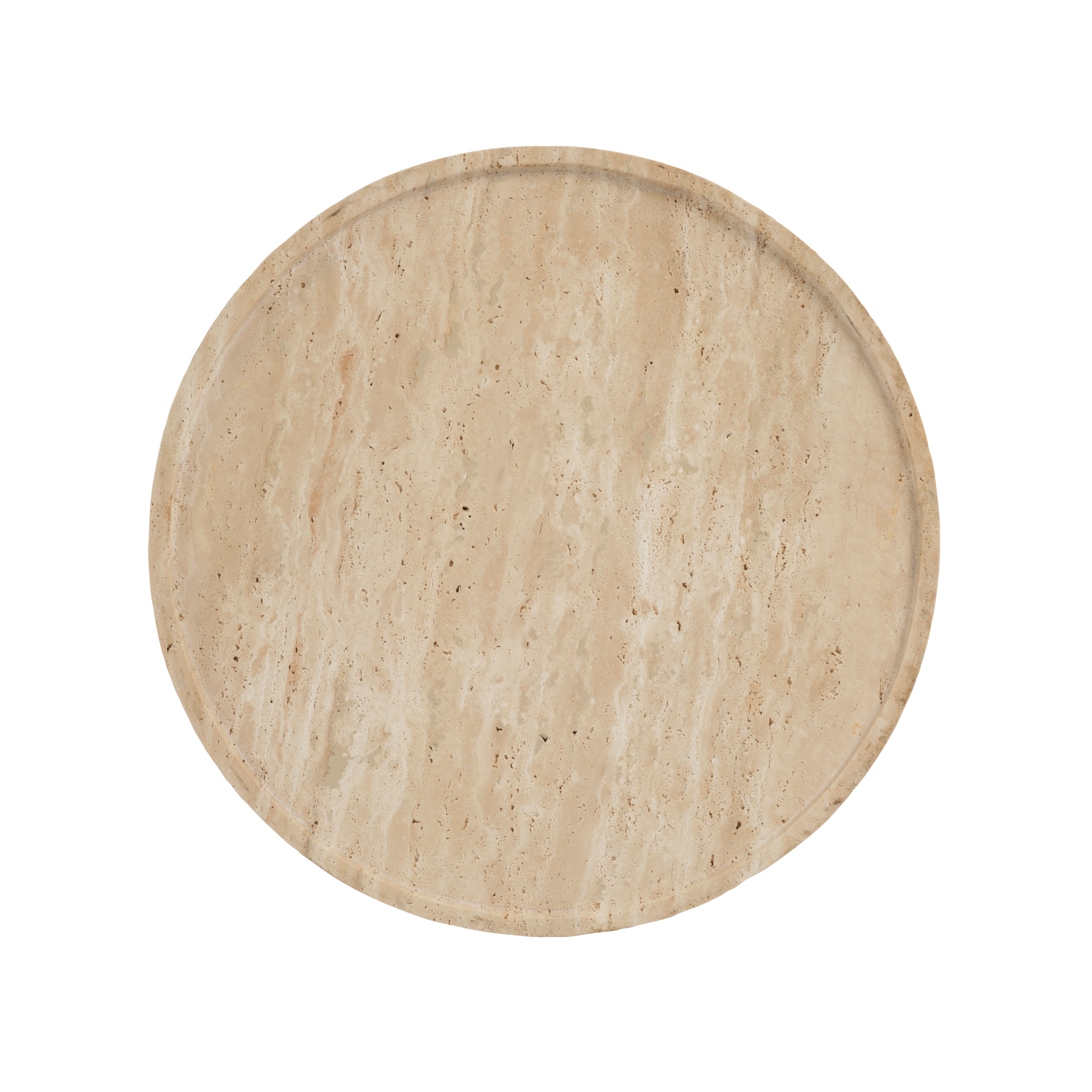 TRAVI Presenteerschaal naturelH 1,2 cm - Ø 27,5 cm
