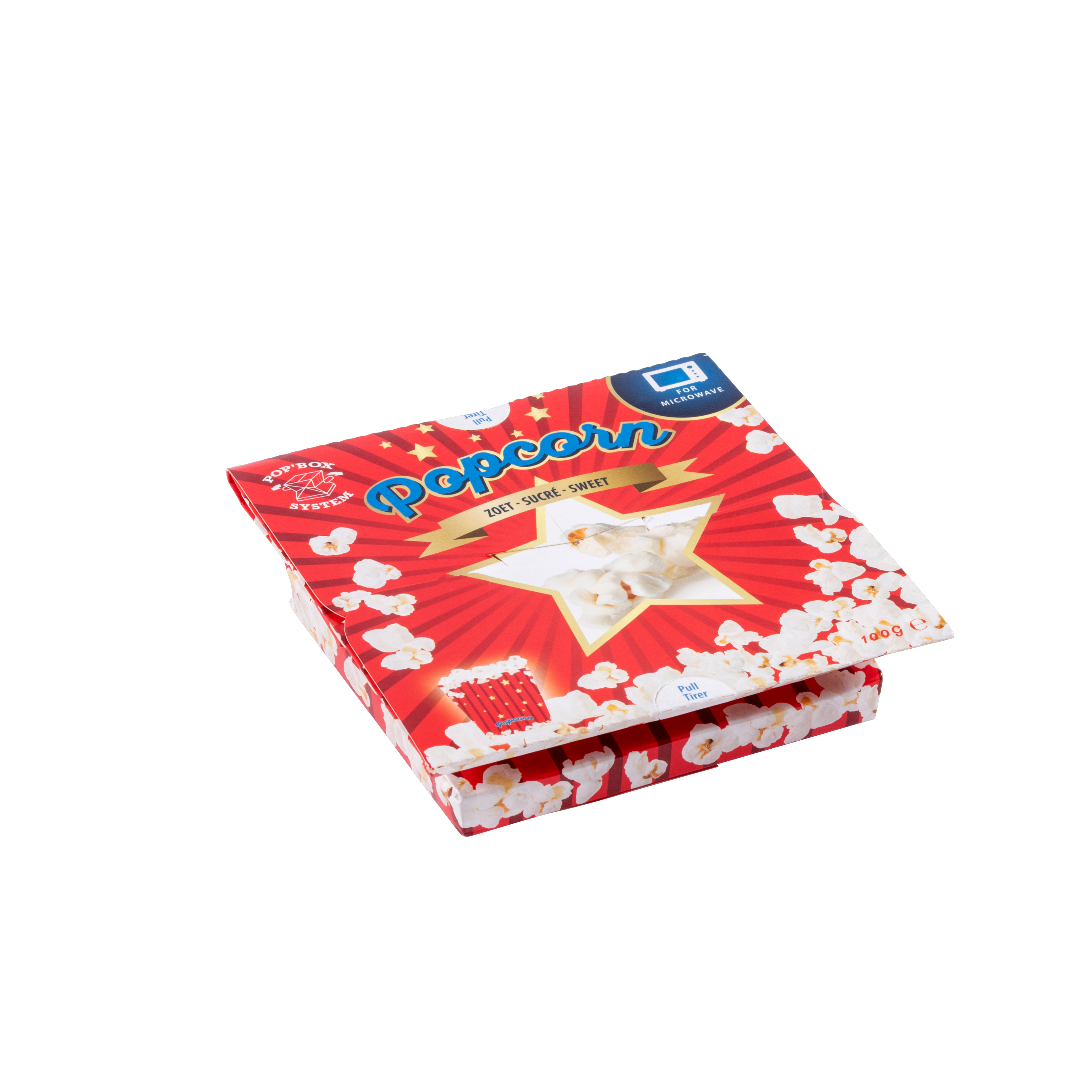 MICROPOP Popcorn voor microgolf multicolorH 2,5 x B 14,5 x D 14,5 cm - CASA