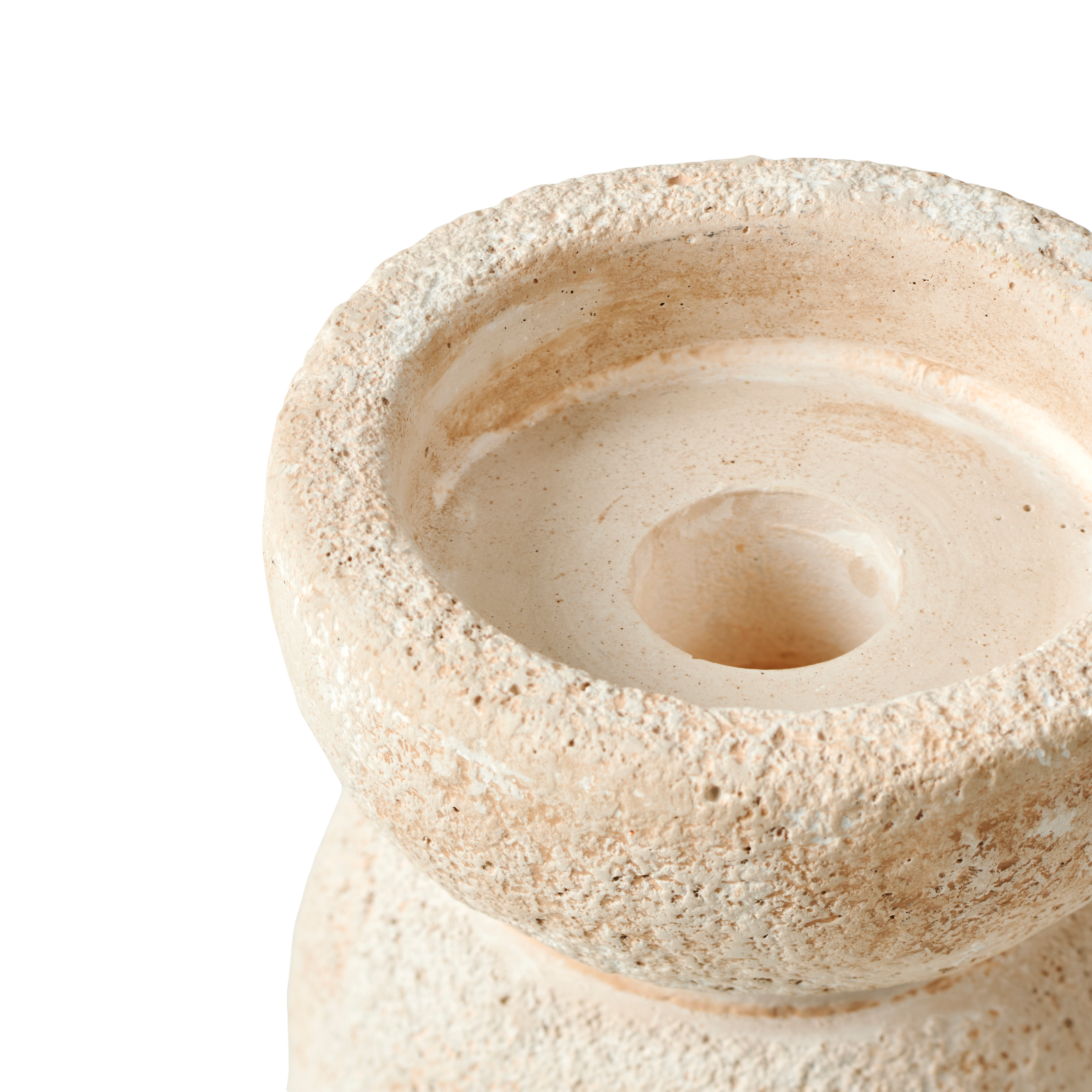 FLINT Kaarsenhouder gebroken witH 10 cm - Ø 8 cm
